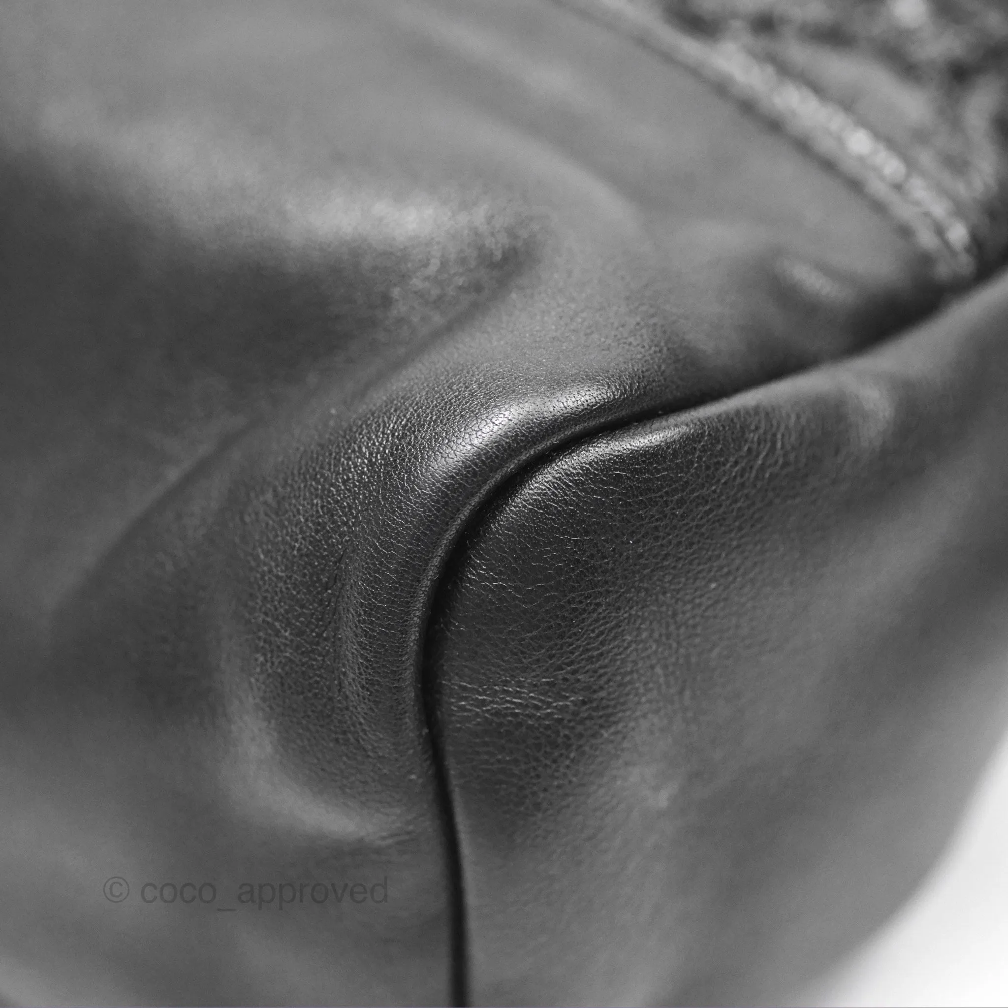 Chanel 31 Large Shopping Bag Black Aged Calfskin