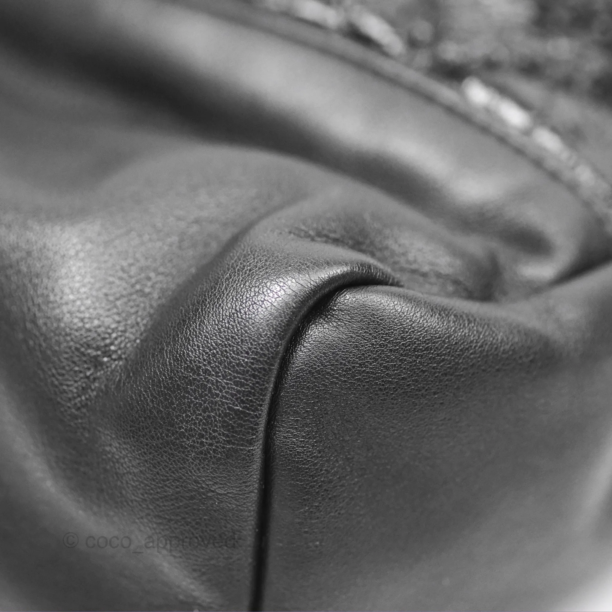 Chanel 31 Large Shopping Bag Black Aged Calfskin