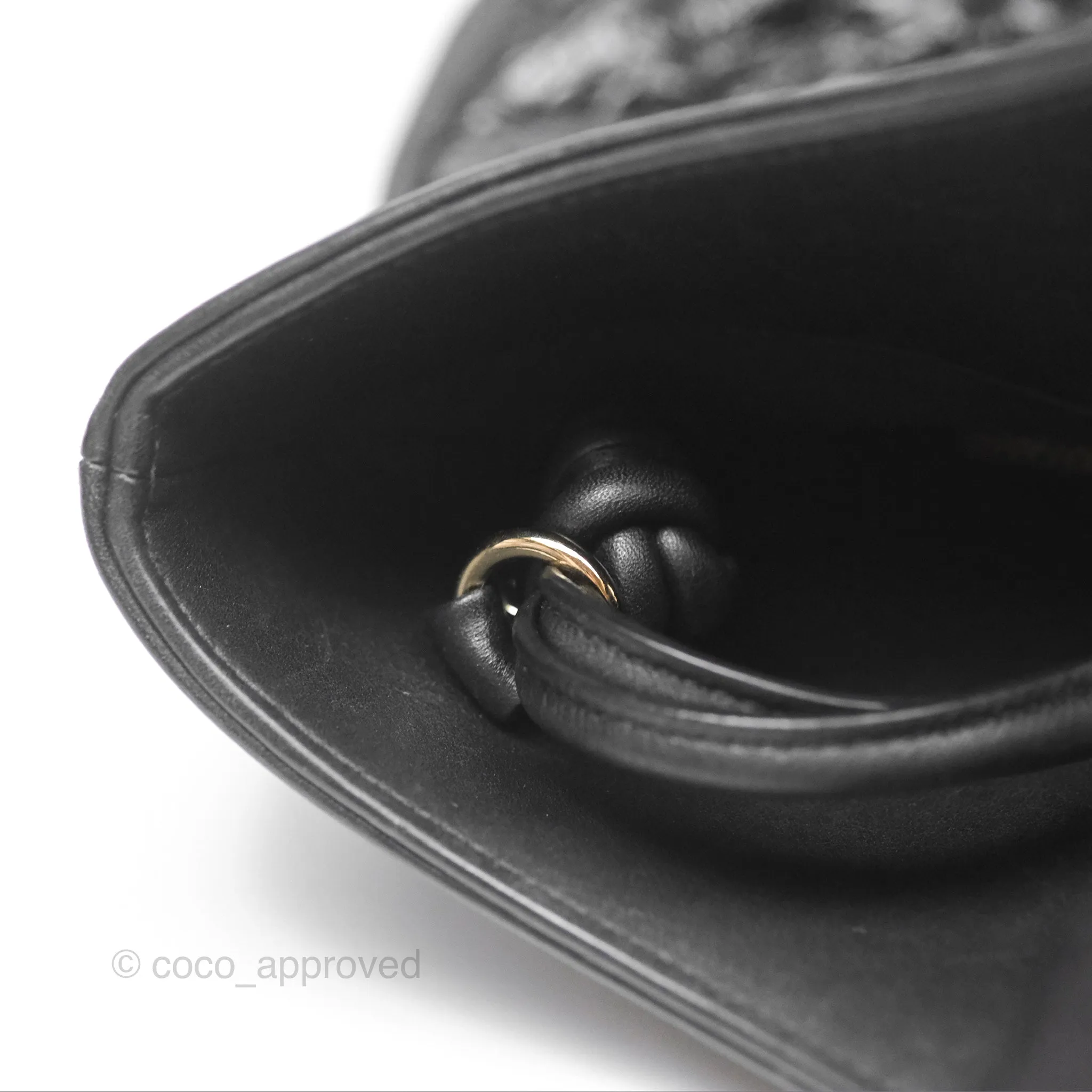 Chanel 31 Large Shopping Bag Black Aged Calfskin