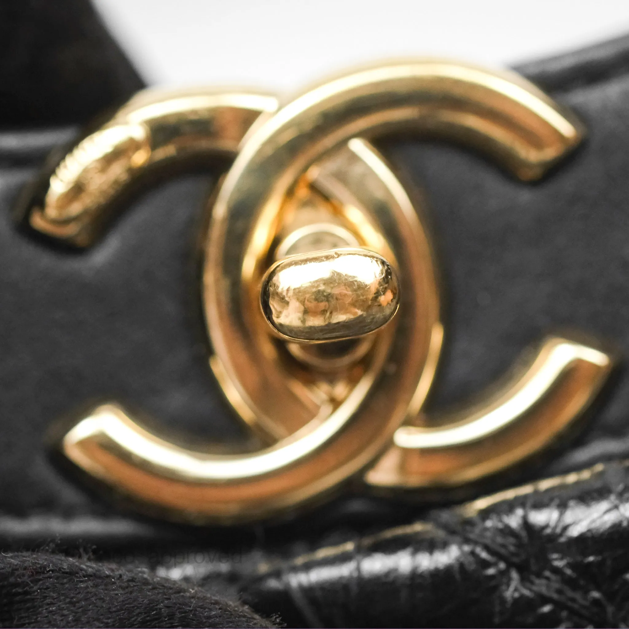 Chanel 31 Large Shopping Bag Black Aged Calfskin