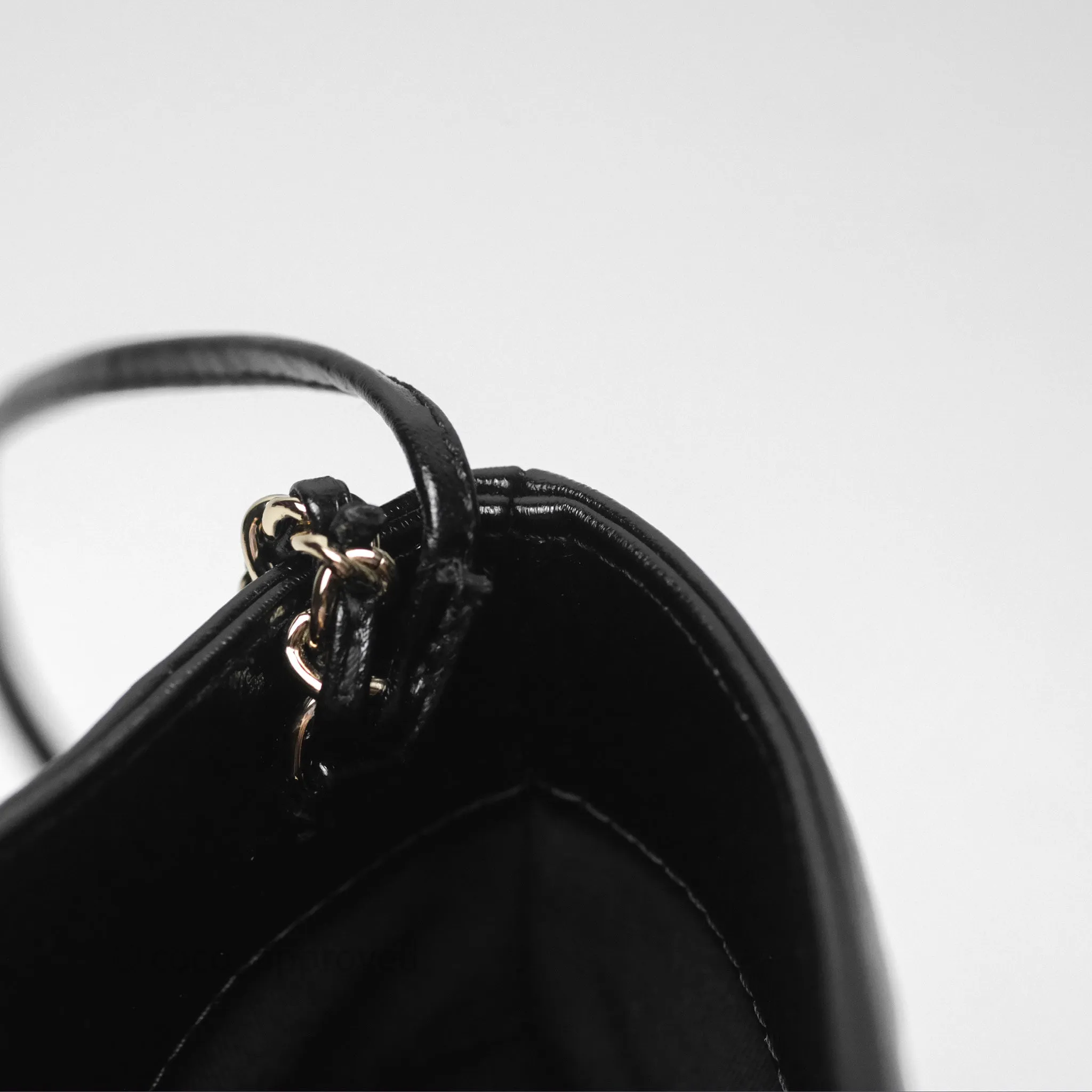 Chanel 31 Mini Black Shiny Lambskin Gold Hardware