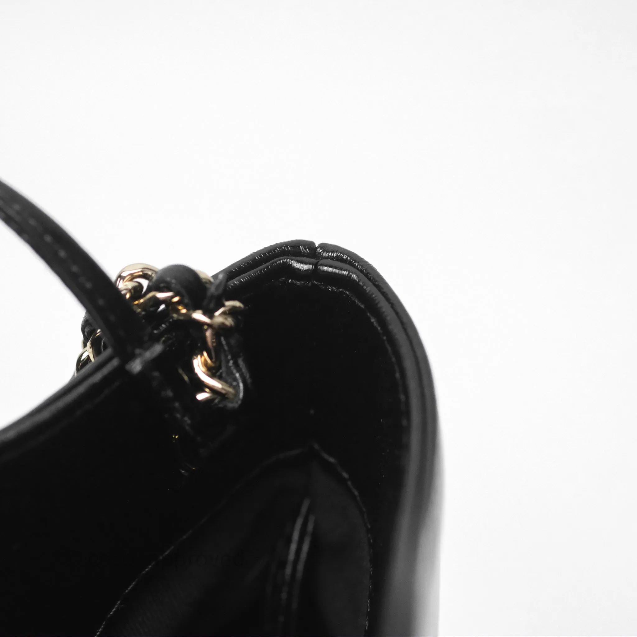 Chanel 31 Mini Black Shiny Lambskin Gold Hardware
