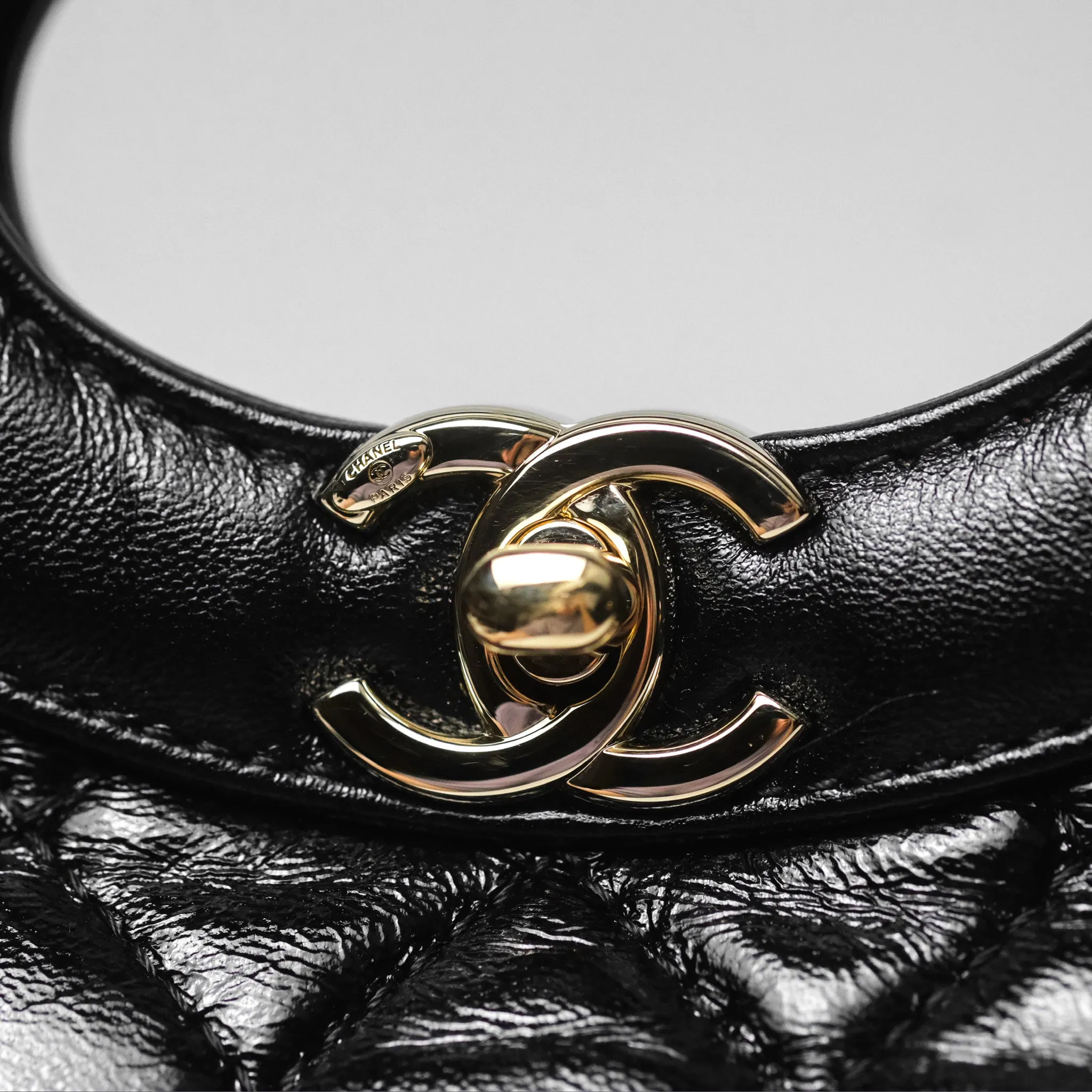 Chanel 31 Mini Black Shiny Lambskin Gold Hardware