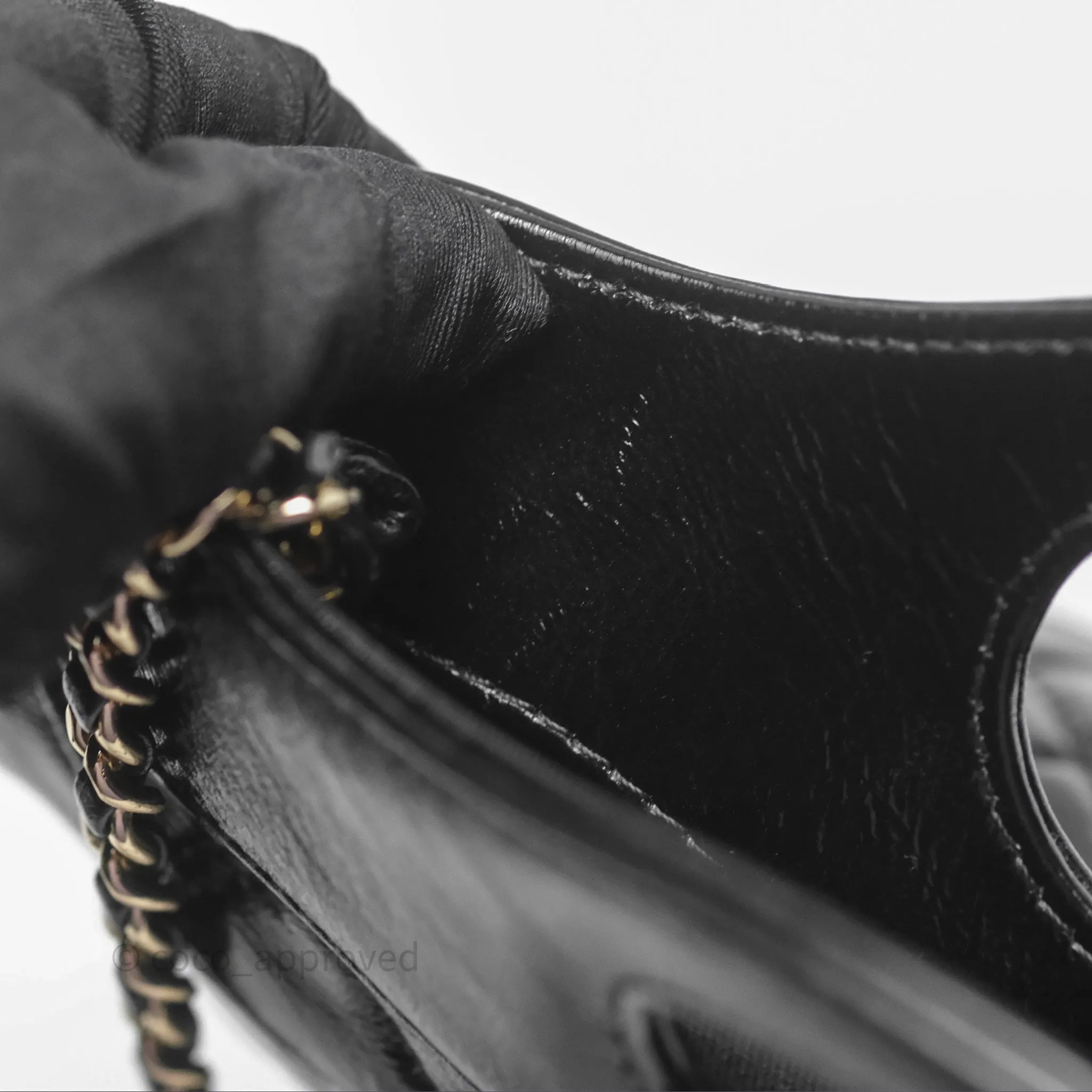 Chanel 31 Mini Black Shiny Lambskin Gold Hardware