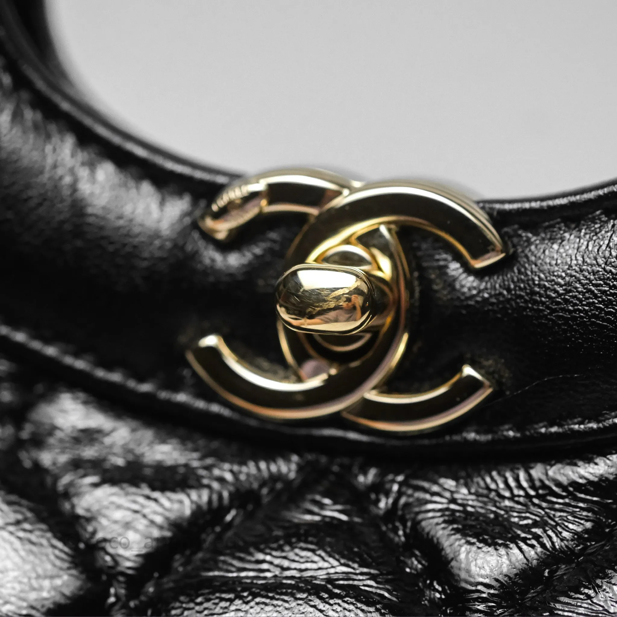 Chanel 31 Mini Black Shiny Lambskin Gold Hardware