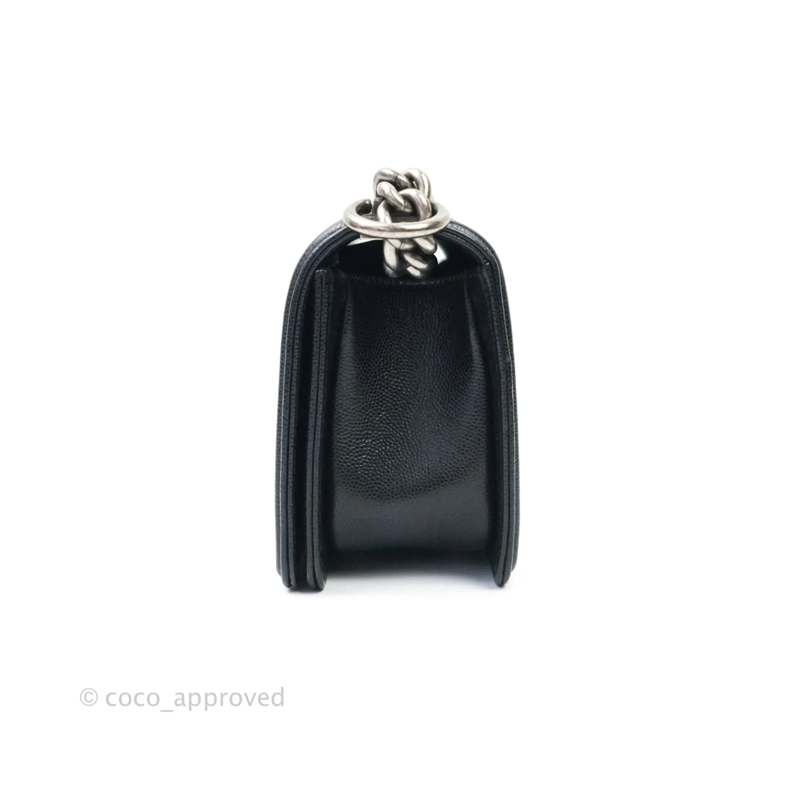 Chanel Boy Small Black Caviat Ruthenium Hardware