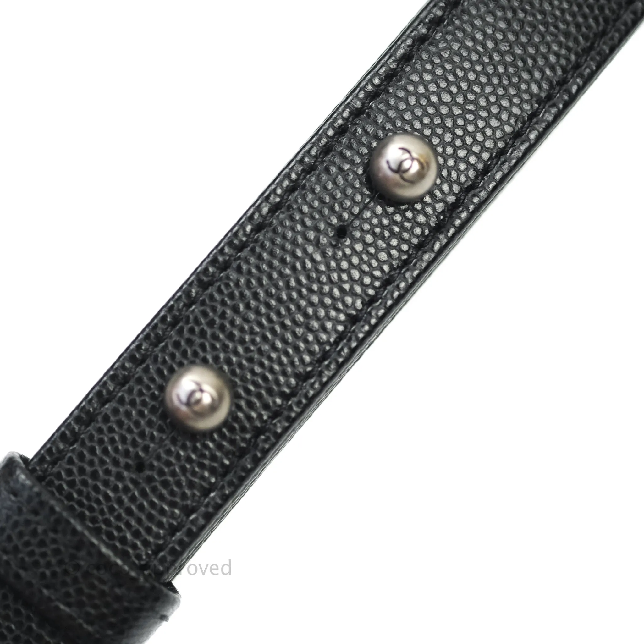 Chanel Boy Small Black Caviat Ruthenium Hardware