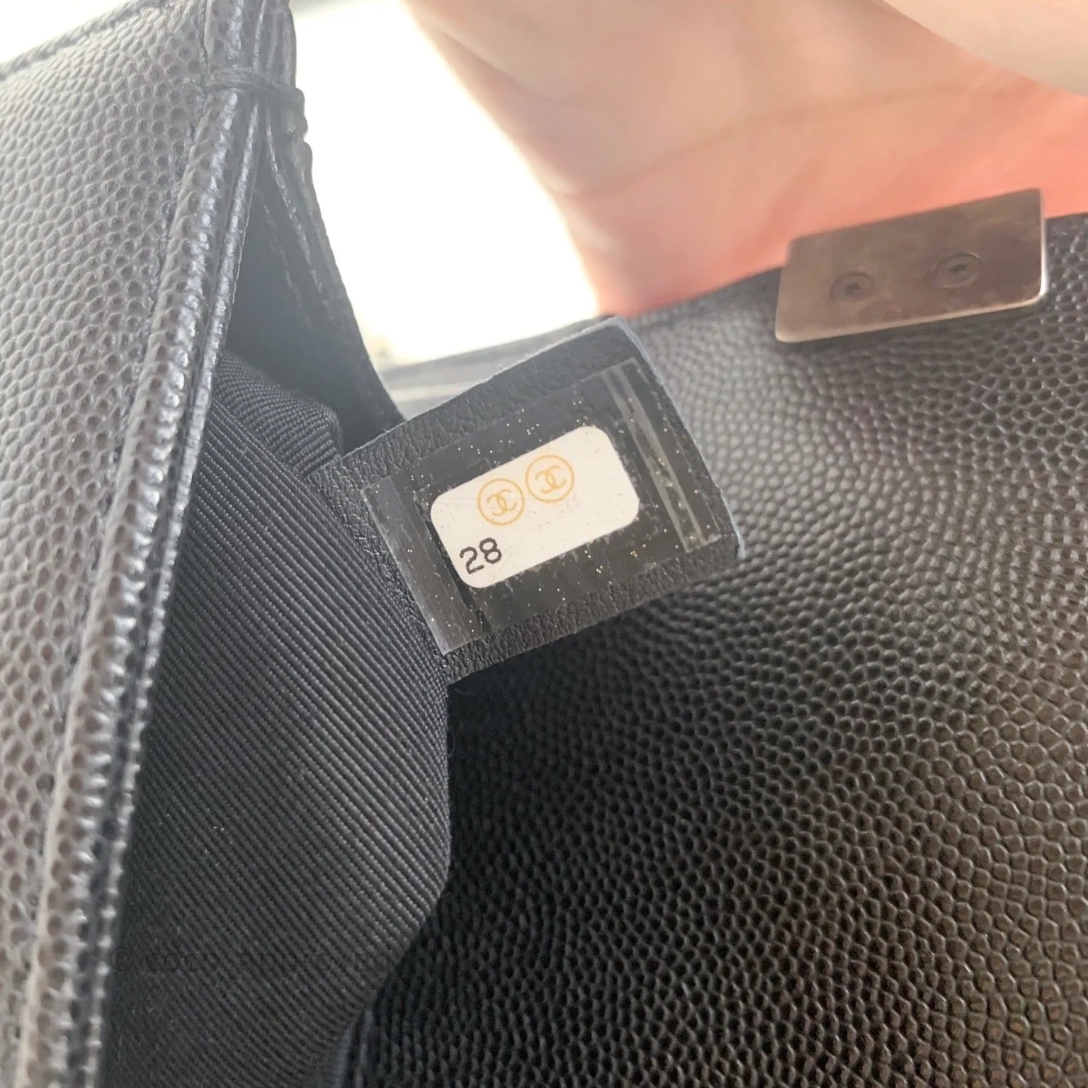 Chanel Boy Small Black Caviat Ruthenium Hardware