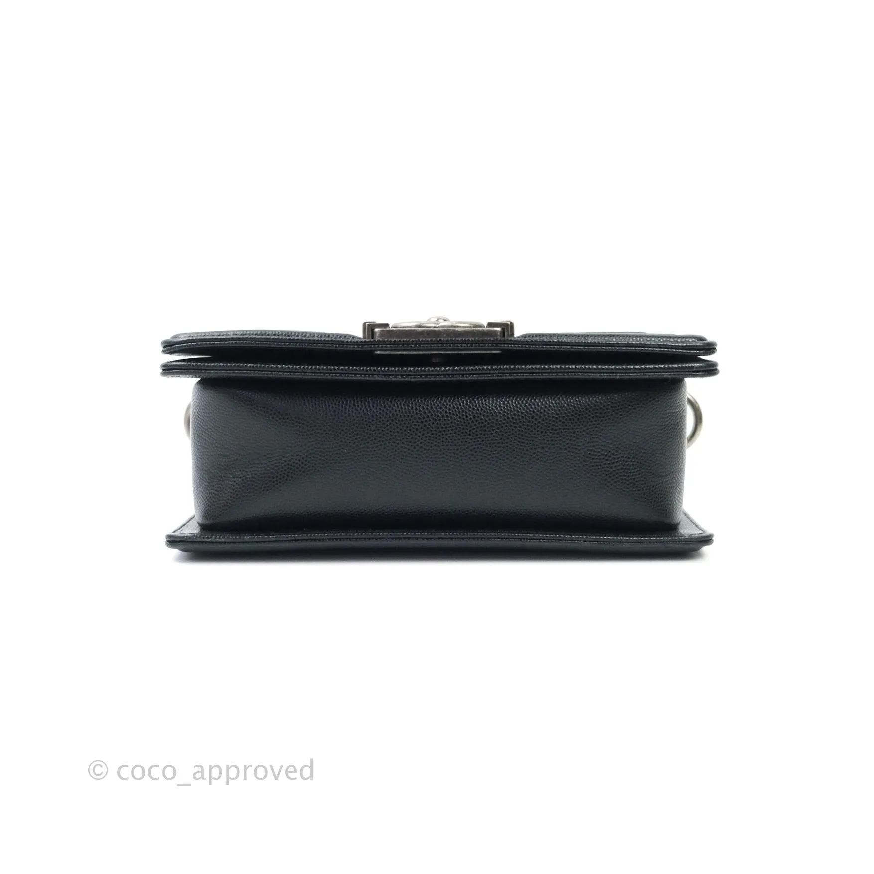 Chanel Boy Small Black Caviat Ruthenium Hardware