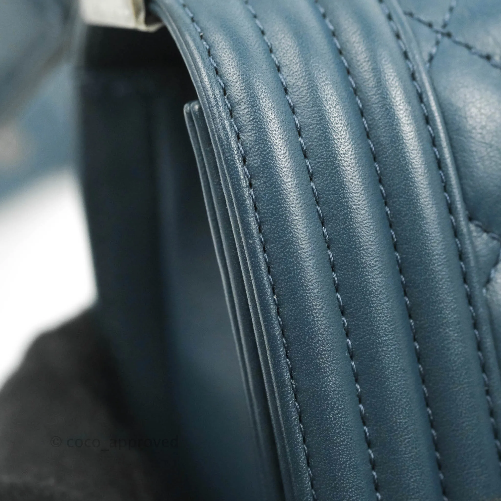 Chanel Boy Small Navy Calfskin Ruthenium Hardware