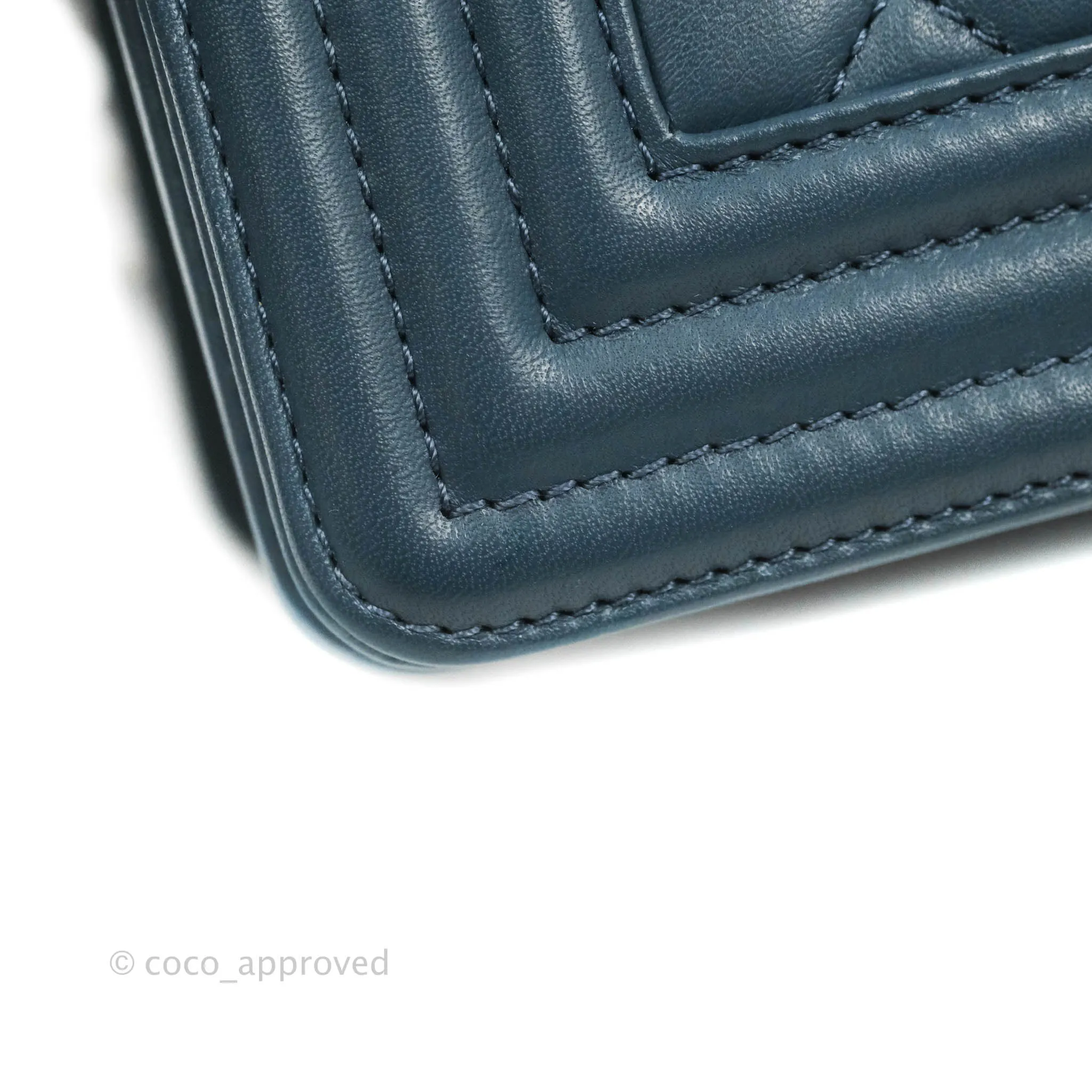 Chanel Boy Small Navy Calfskin Ruthenium Hardware