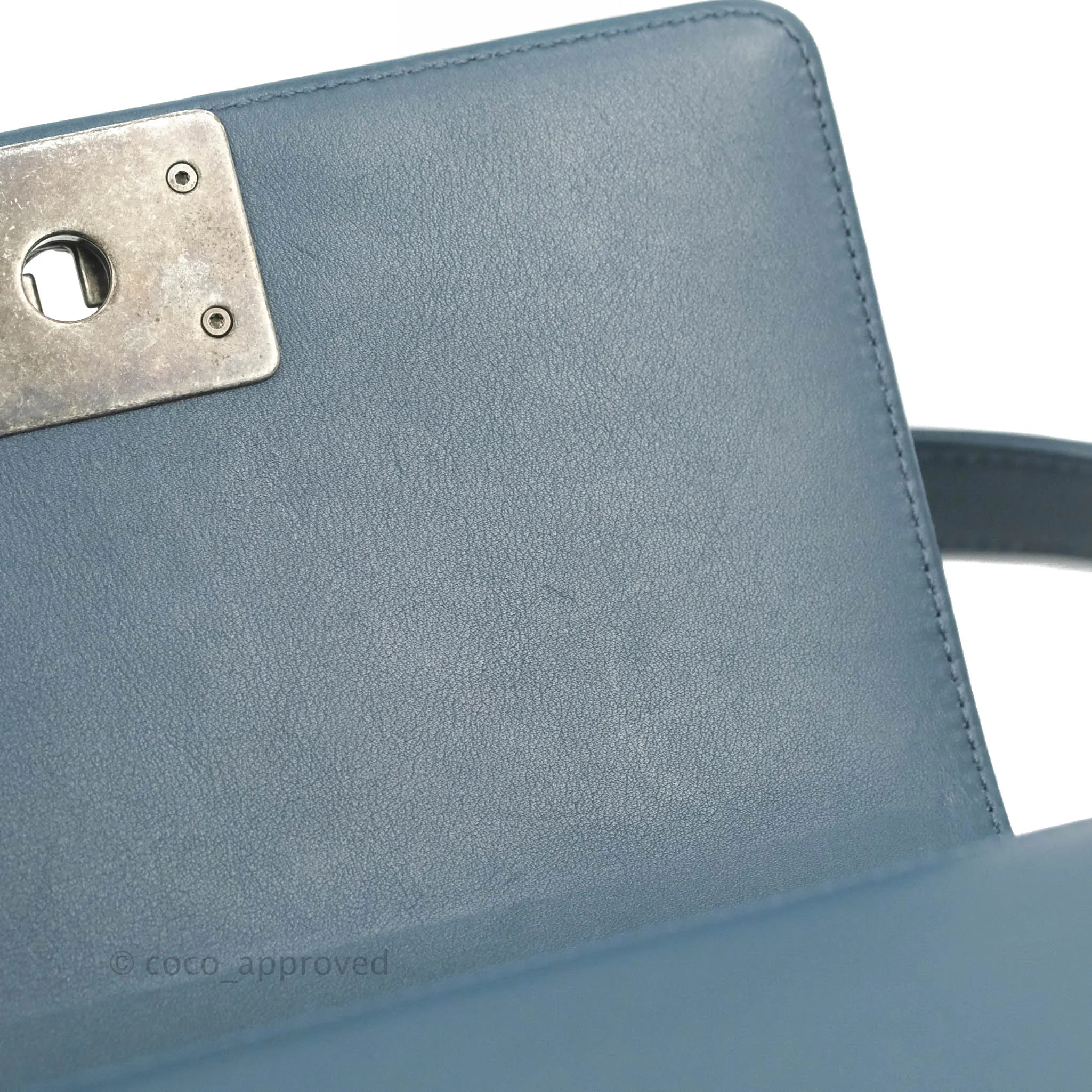 Chanel Boy Small Navy Calfskin Ruthenium Hardware