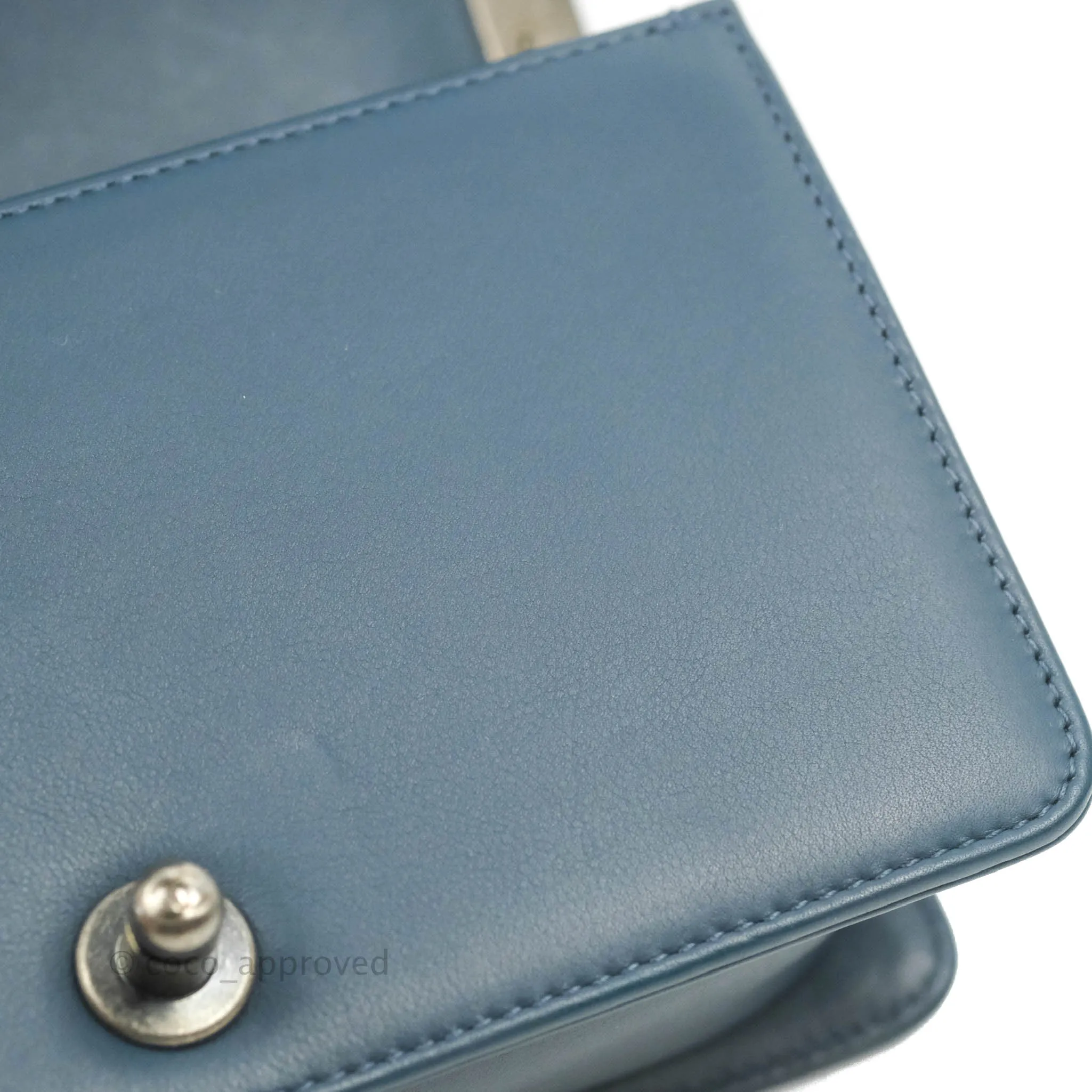 Chanel Boy Small Navy Calfskin Ruthenium Hardware