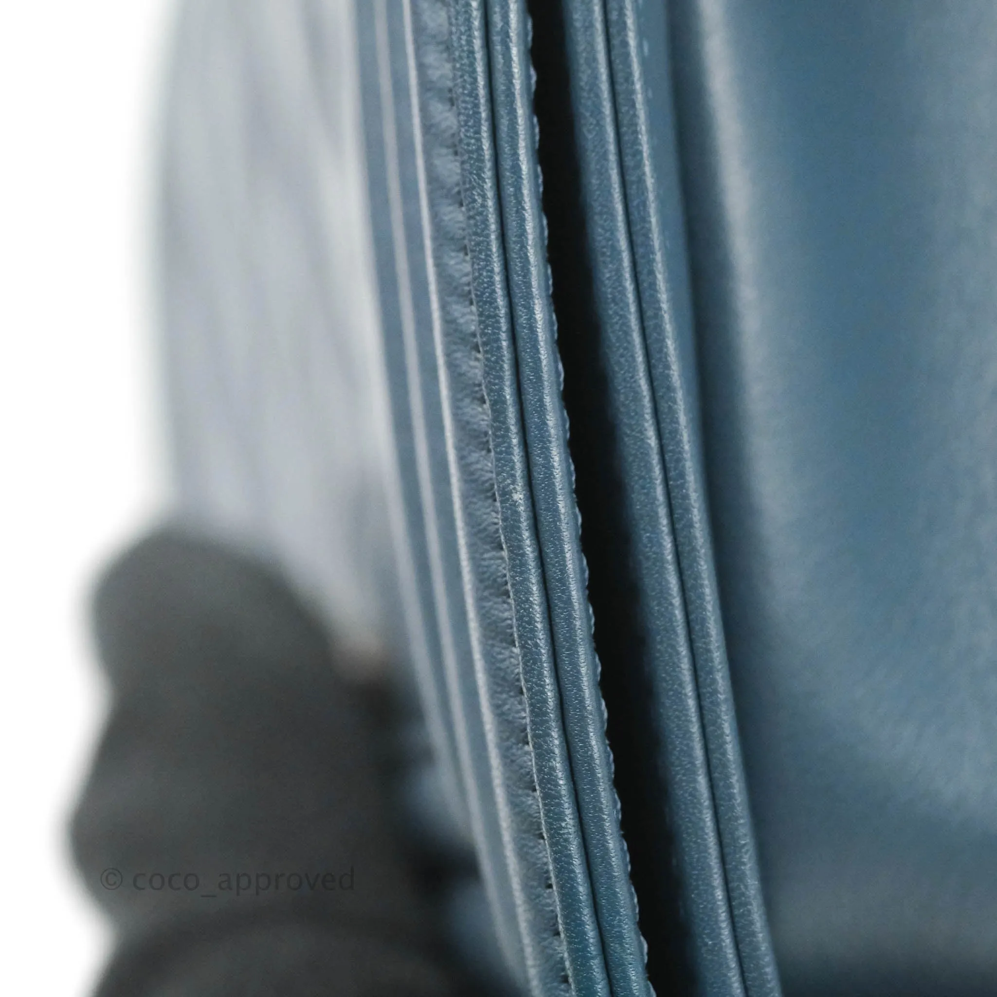 Chanel Boy Small Navy Calfskin Ruthenium Hardware