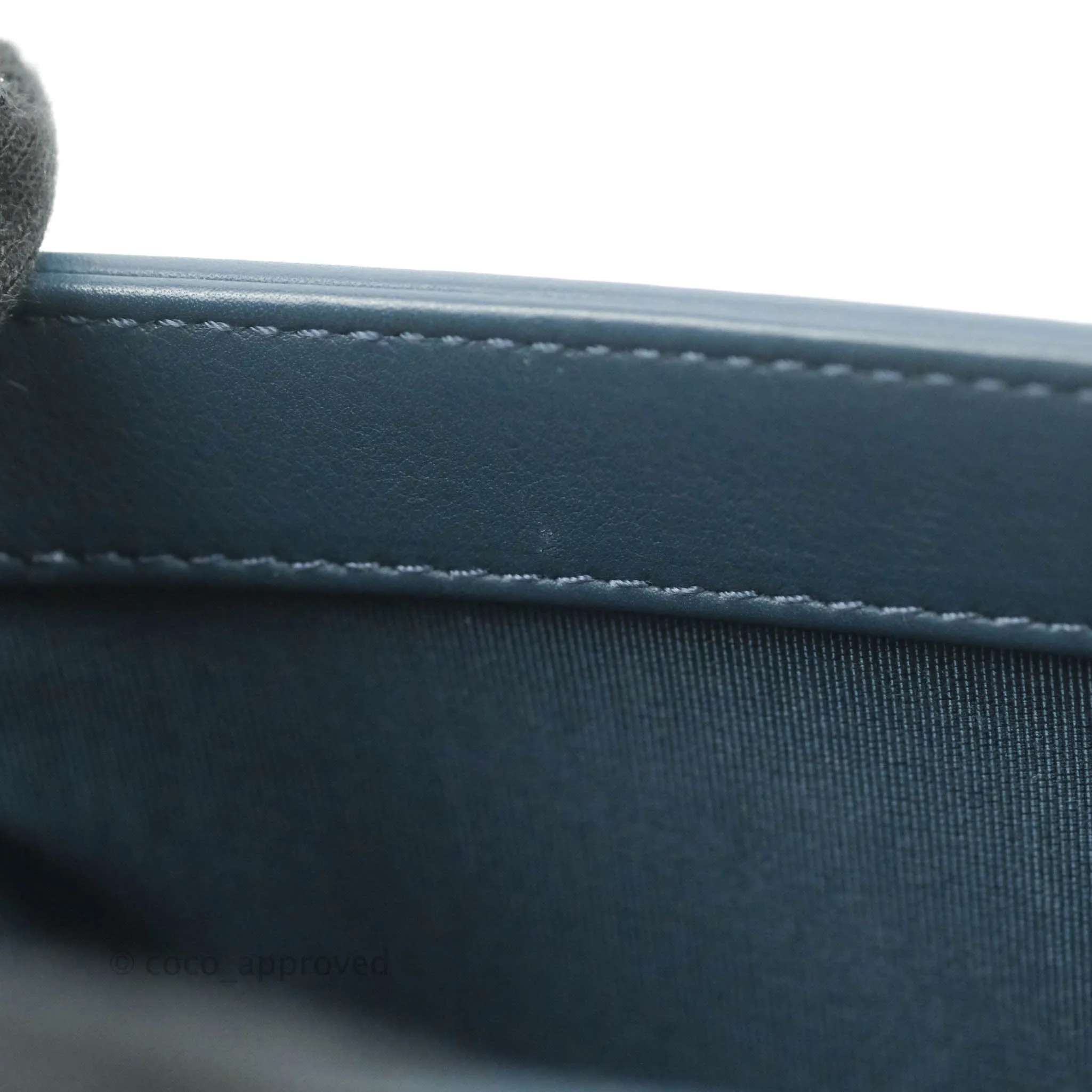 Chanel Boy Small Navy Calfskin Ruthenium Hardware