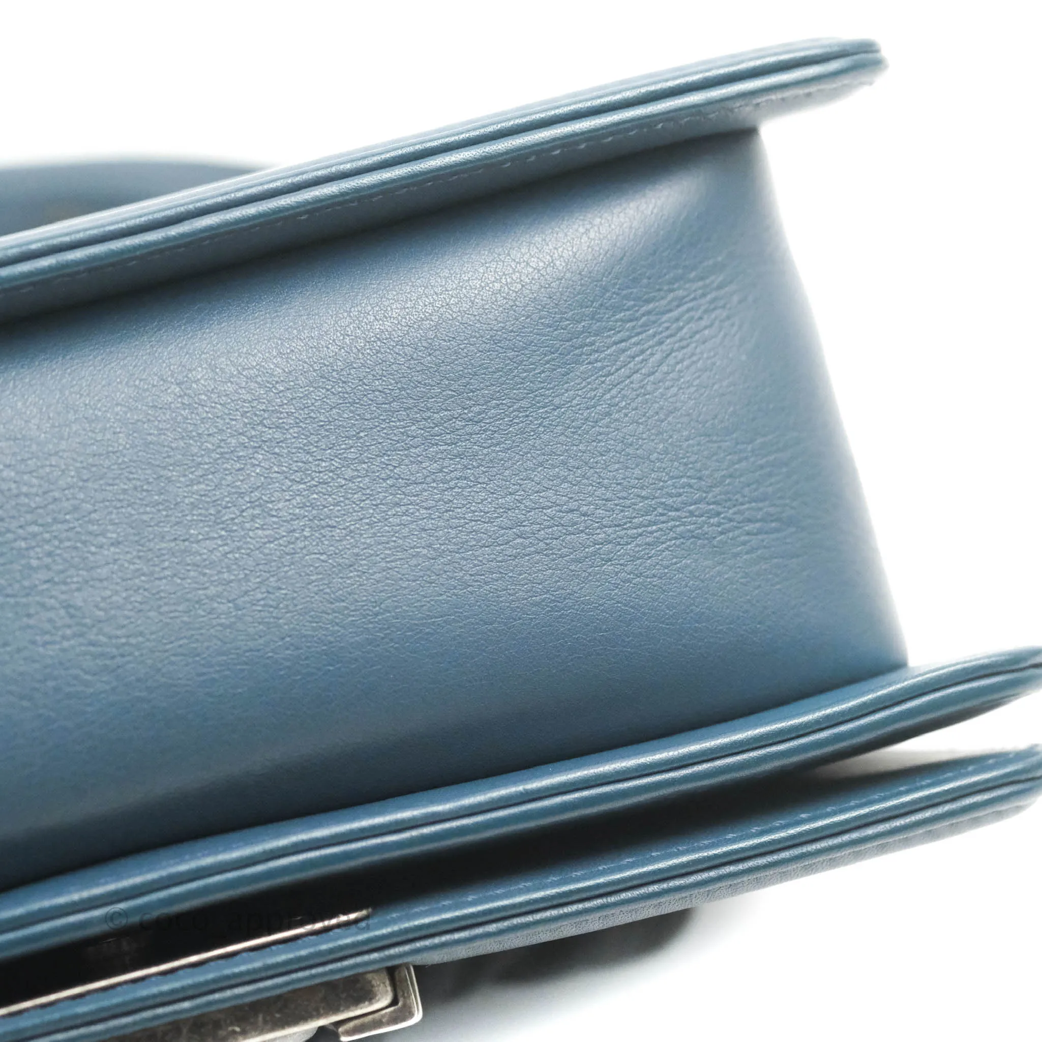 Chanel Boy Small Navy Calfskin Ruthenium Hardware