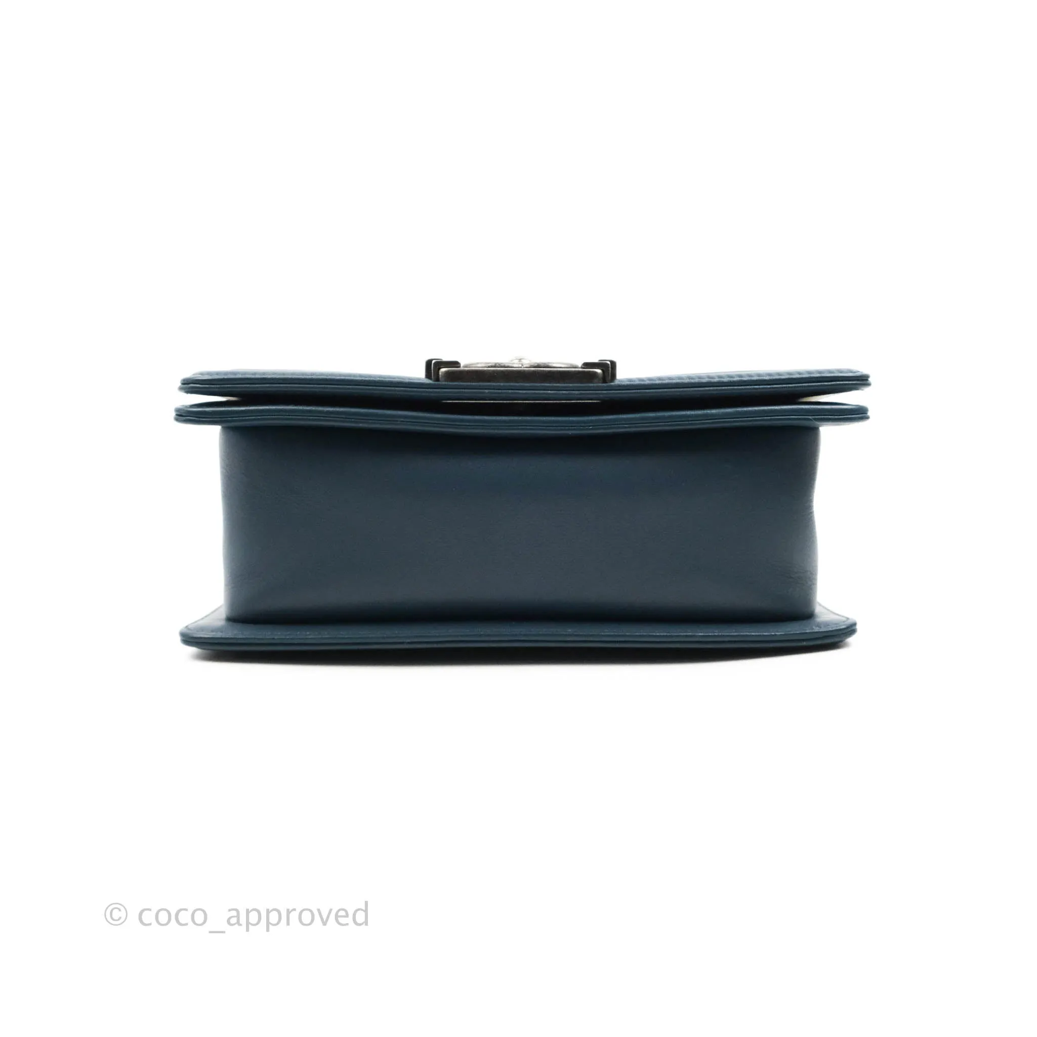 Chanel Boy Small Navy Calfskin Ruthenium Hardware