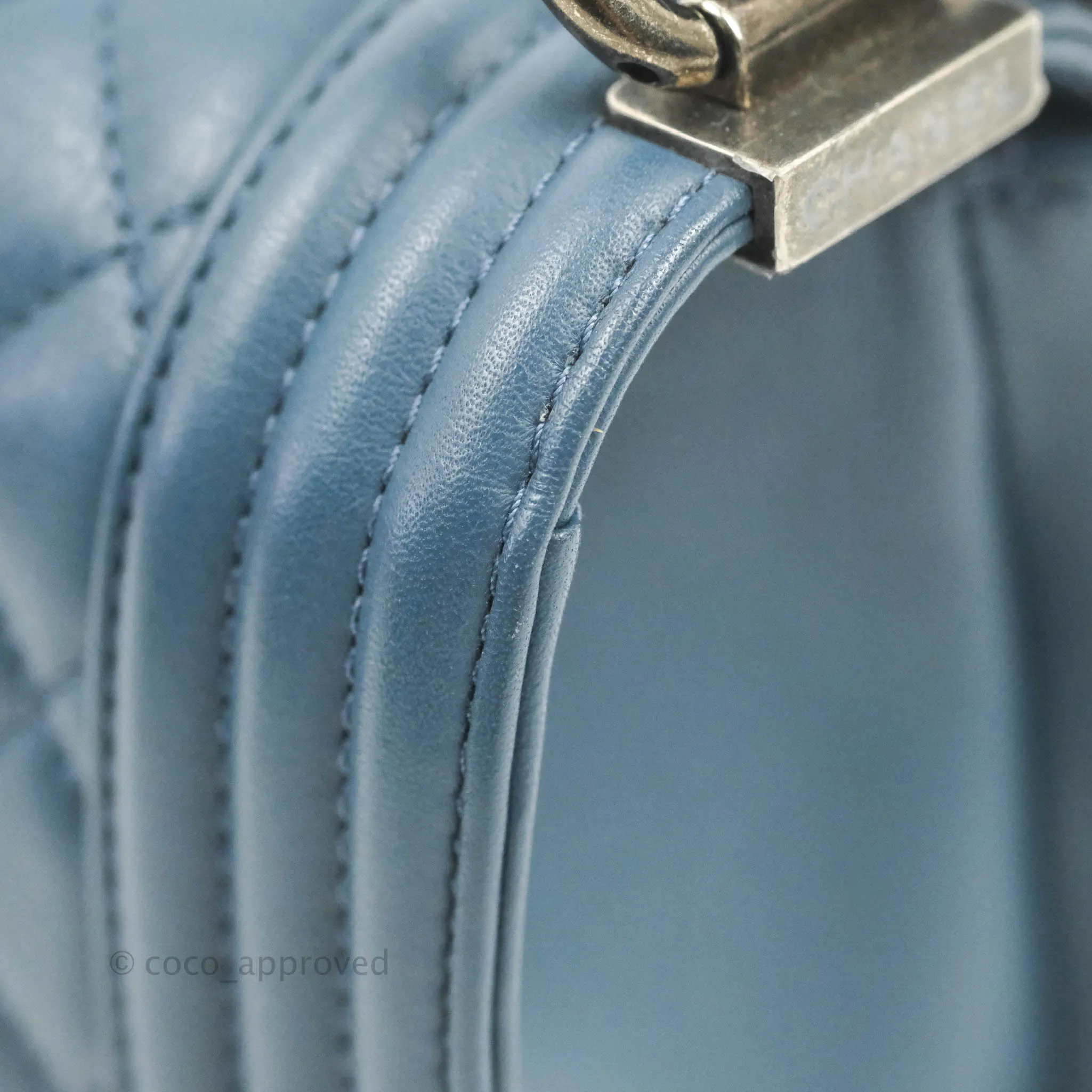 Chanel Boy Small Navy Calfskin Ruthenium Hardware