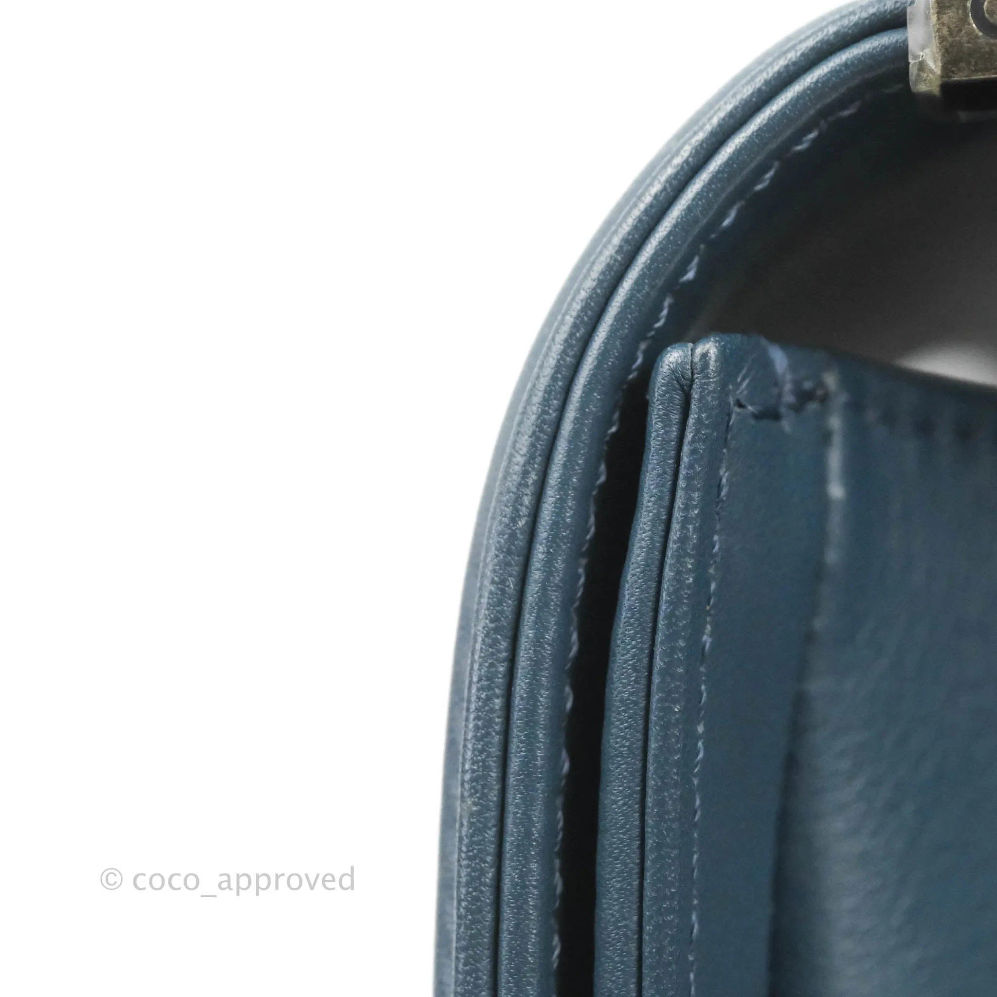 Chanel Boy Small Navy Calfskin Ruthenium Hardware