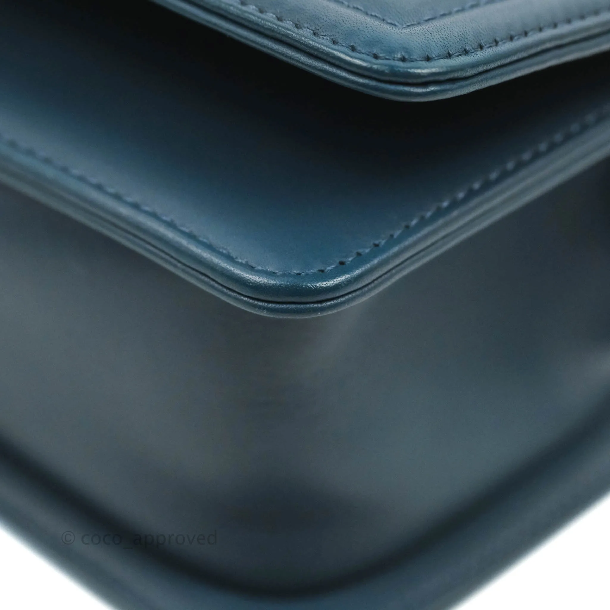 Chanel Boy Small Navy Calfskin Ruthenium Hardware