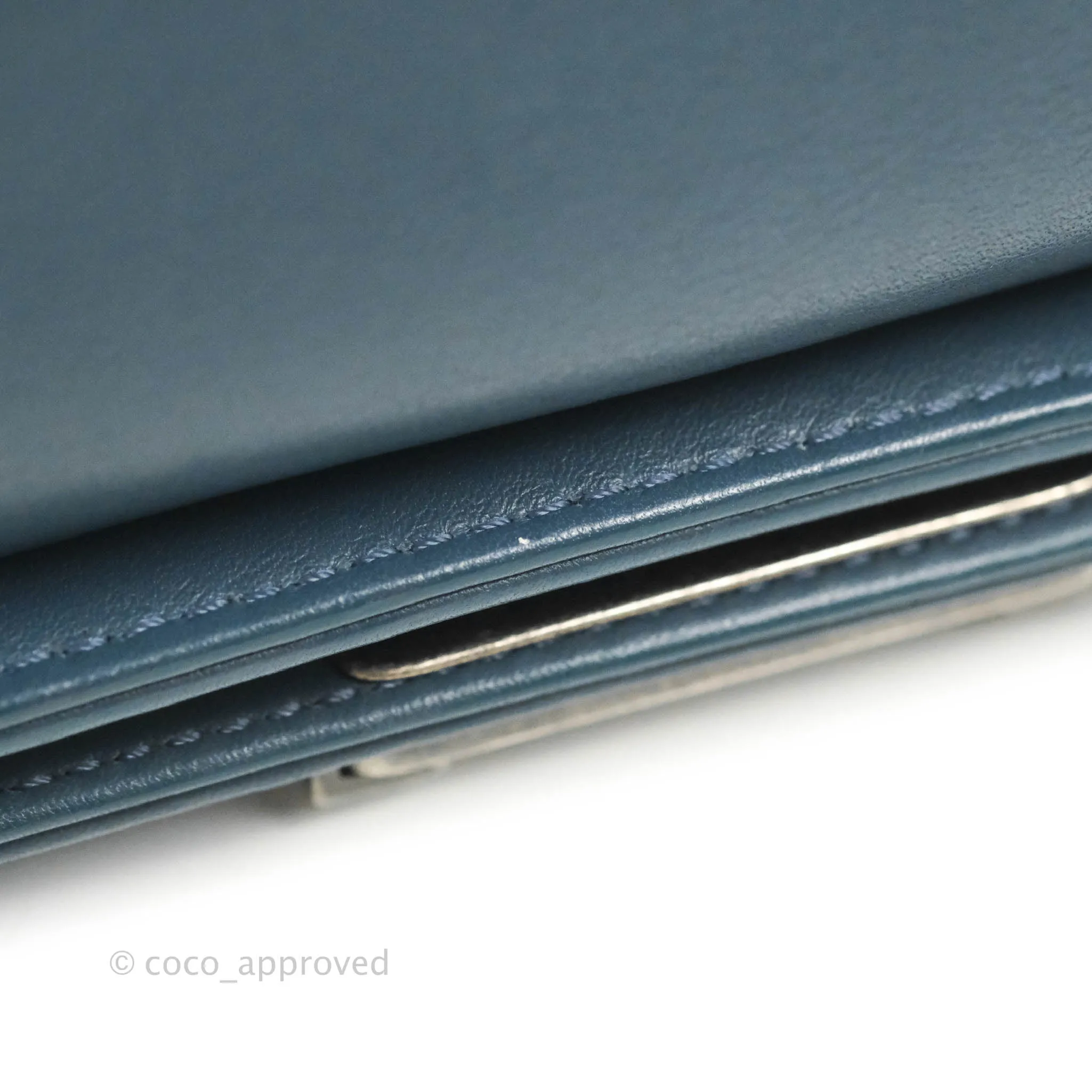 Chanel Boy Small Navy Calfskin Ruthenium Hardware