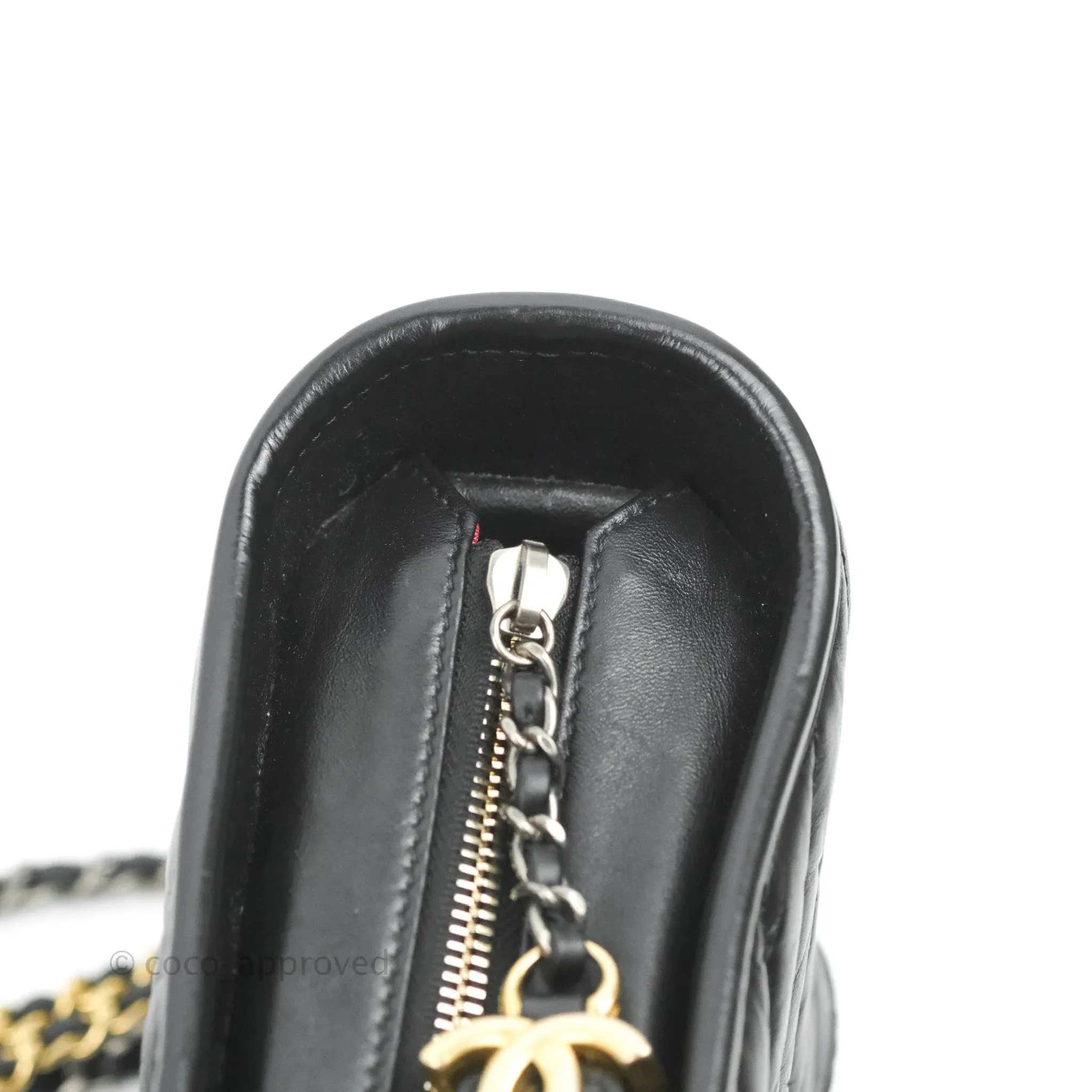 Chanel Calfskin Chevron Small Gabrielle Hobo Black Mixed Hardware