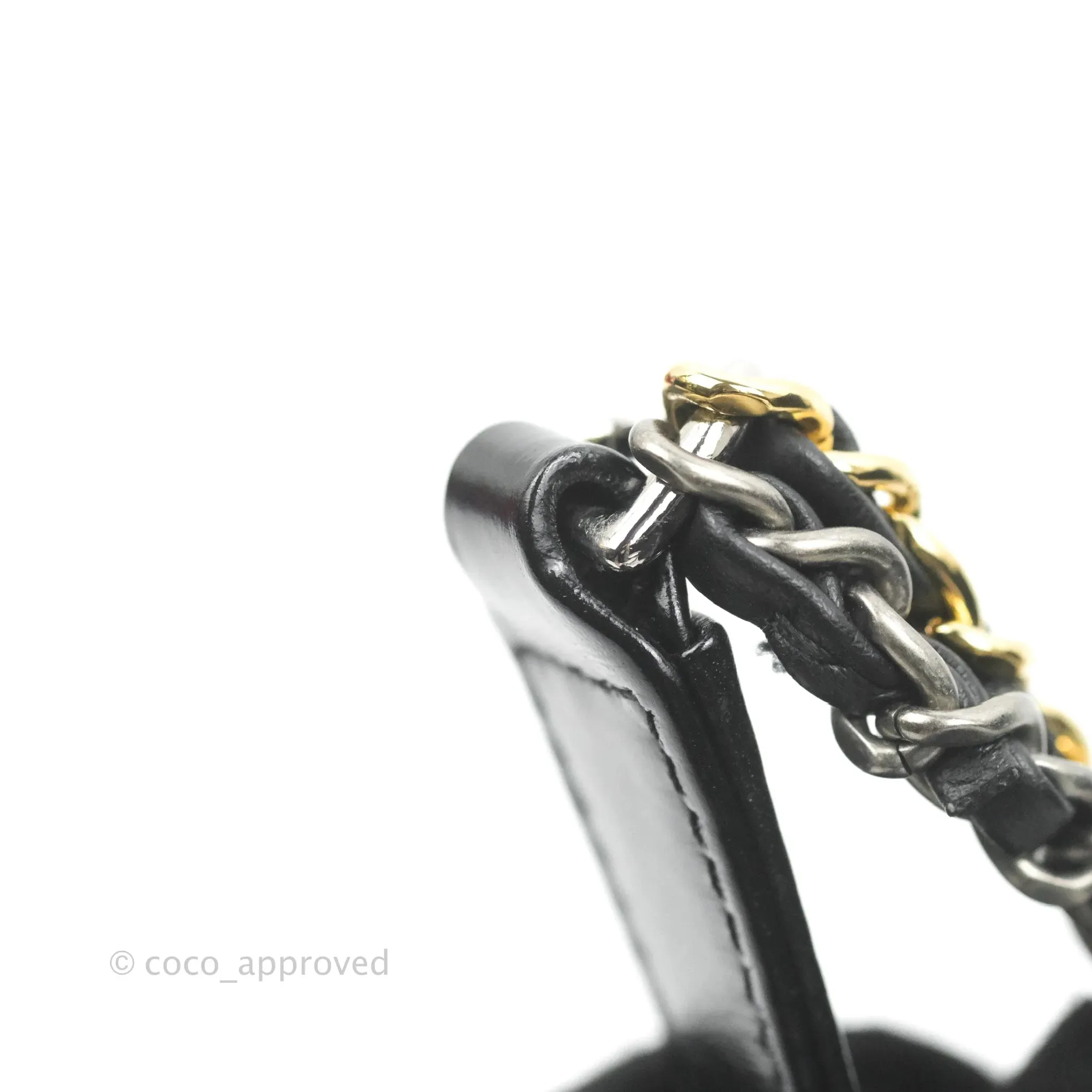 Chanel Calfskin Chevron Small Gabrielle Hobo Black Mixed Hardware