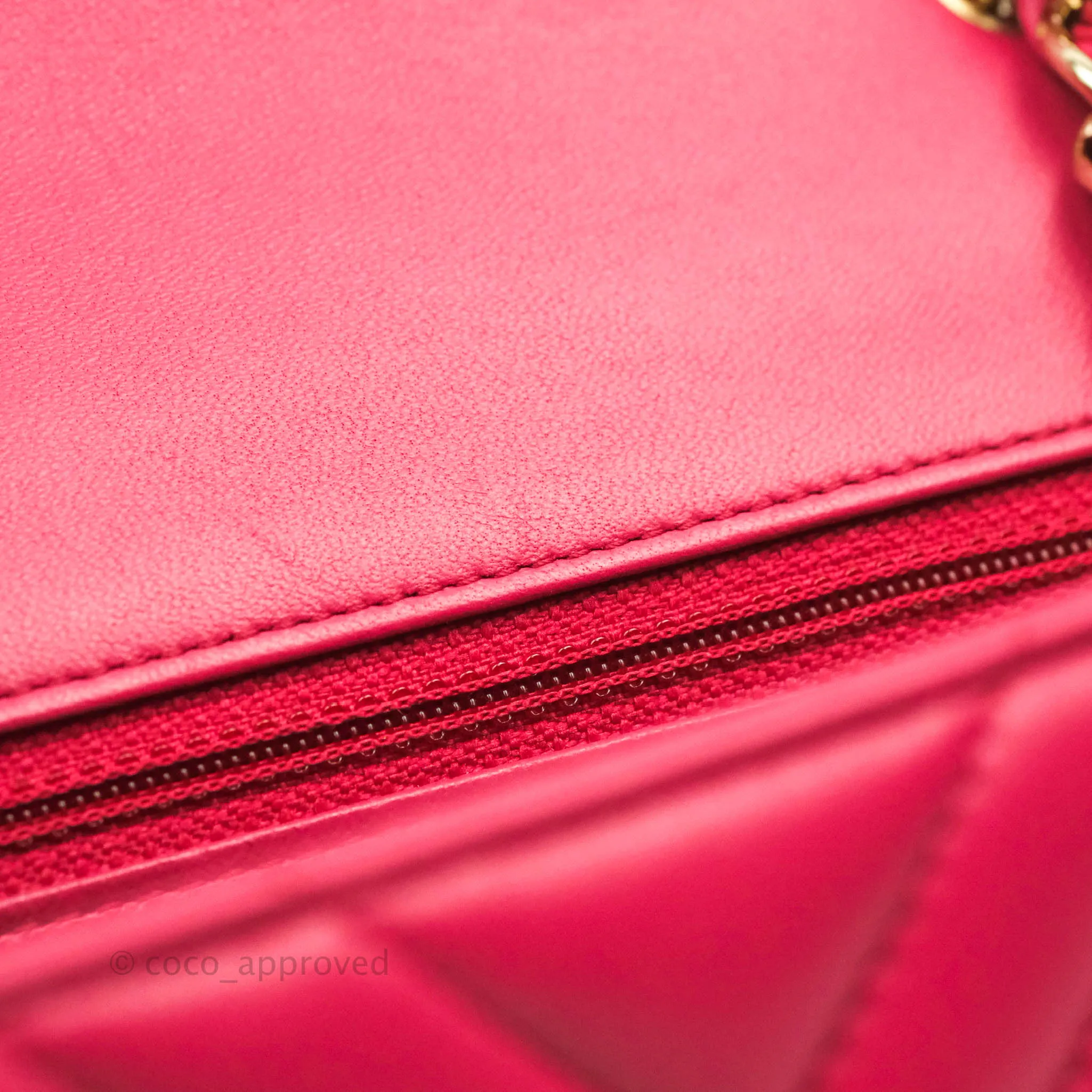 Chanel Chevron Mini Rectangular Flap Pink Lambskin Gold Hardware