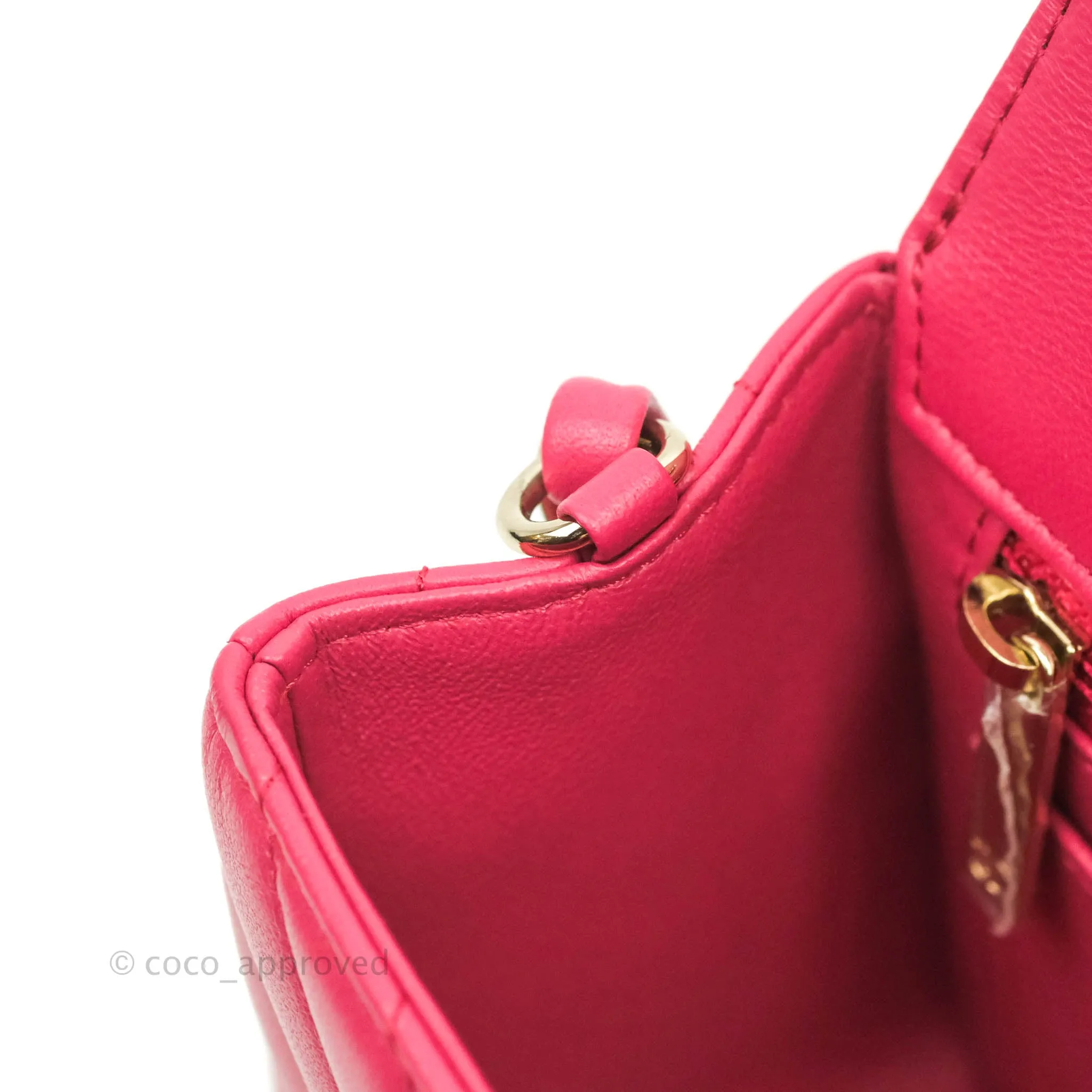 Chanel Chevron Mini Rectangular Flap Pink Lambskin Gold Hardware