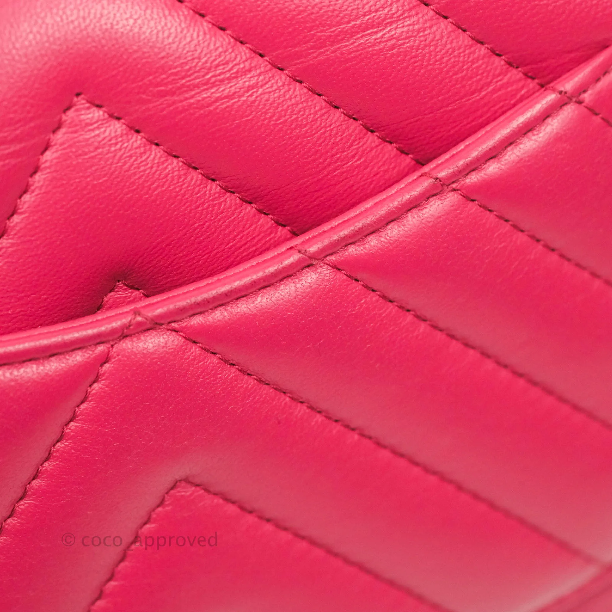 Chanel Chevron Mini Rectangular Flap Pink Lambskin Gold Hardware