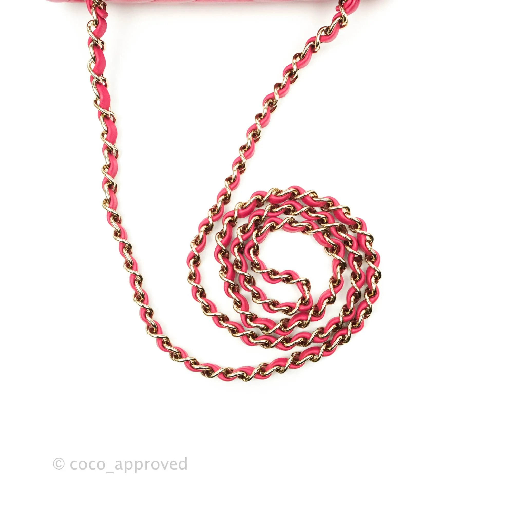 Chanel Chevron Mini Rectangular Flap Pink Lambskin Gold Hardware