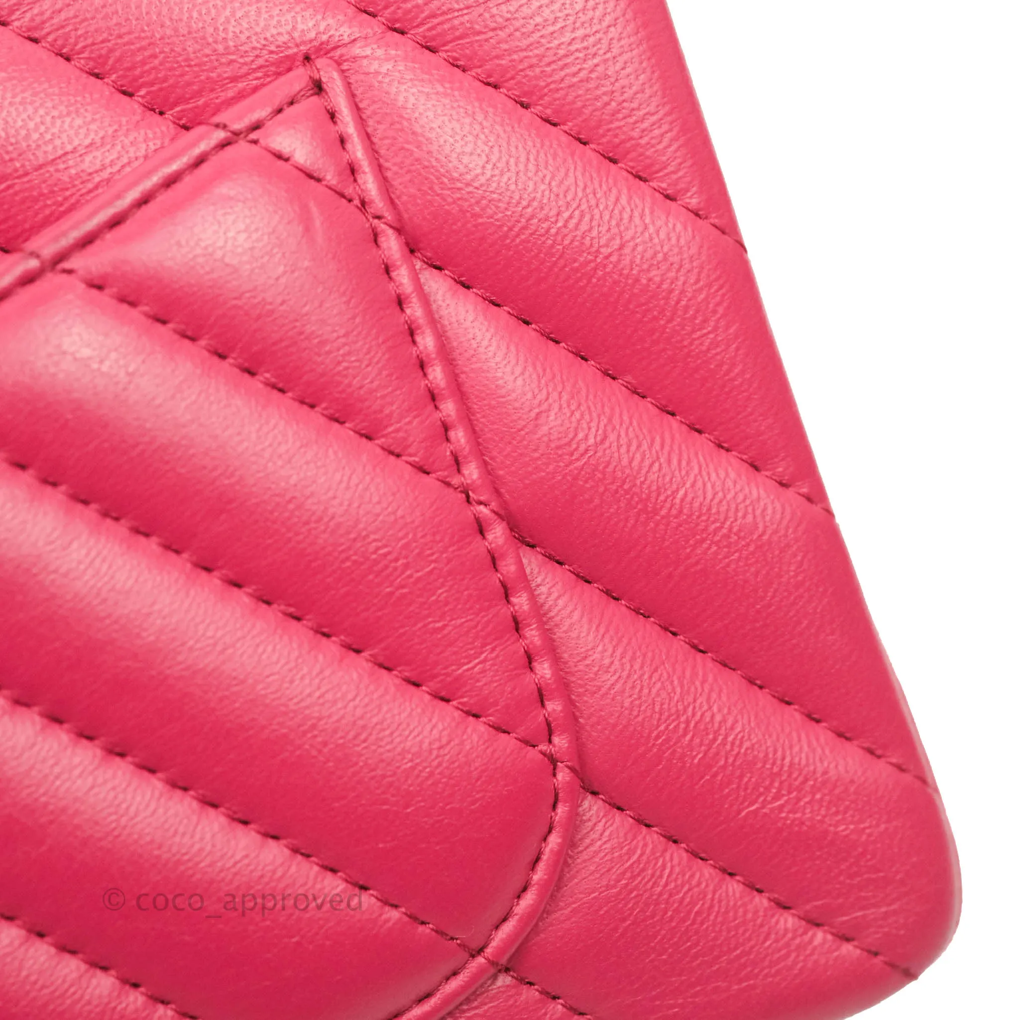 Chanel Chevron Mini Rectangular Flap Pink Lambskin Gold Hardware