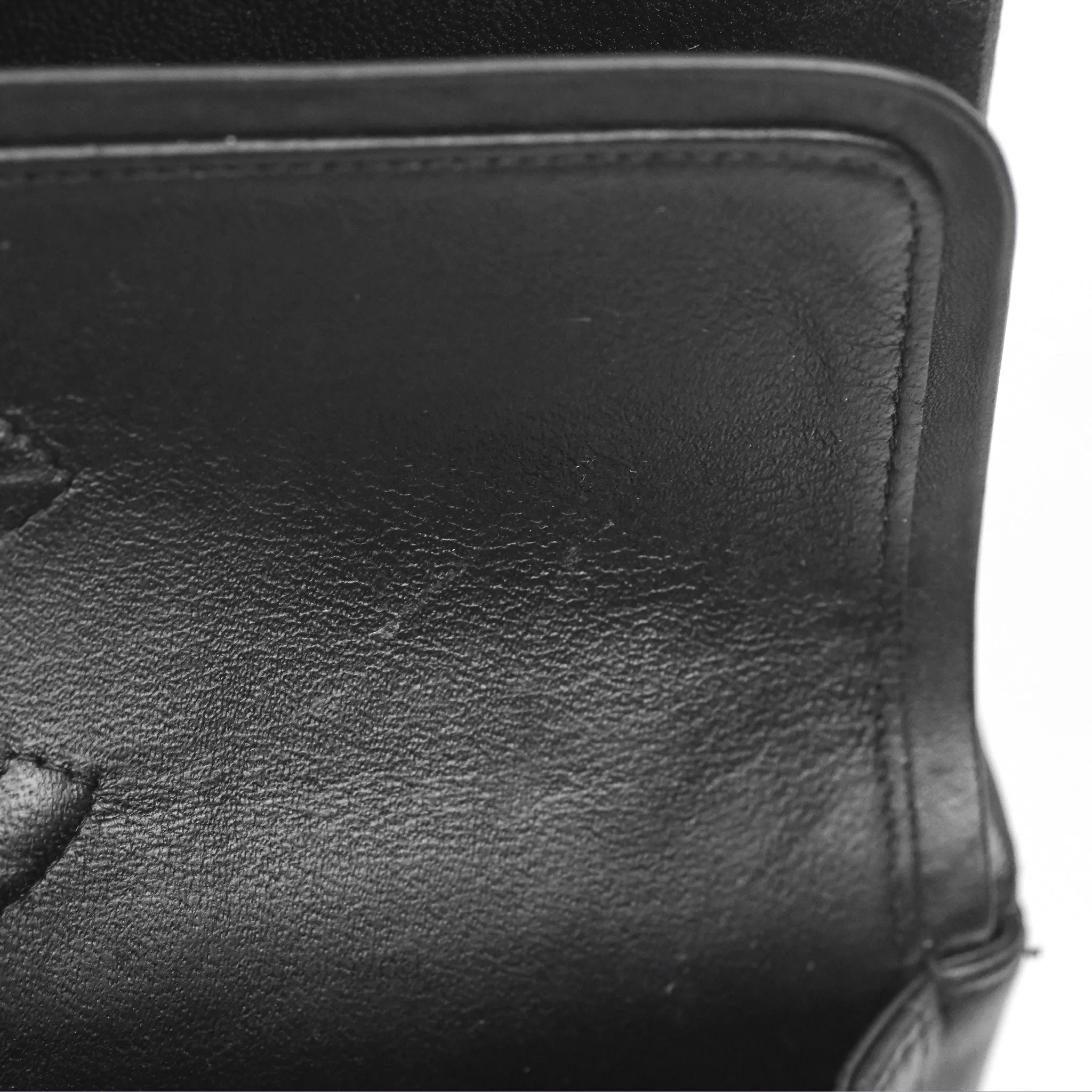 Chanel Classic M/L Medium Flap Chevron So Black Calfskin