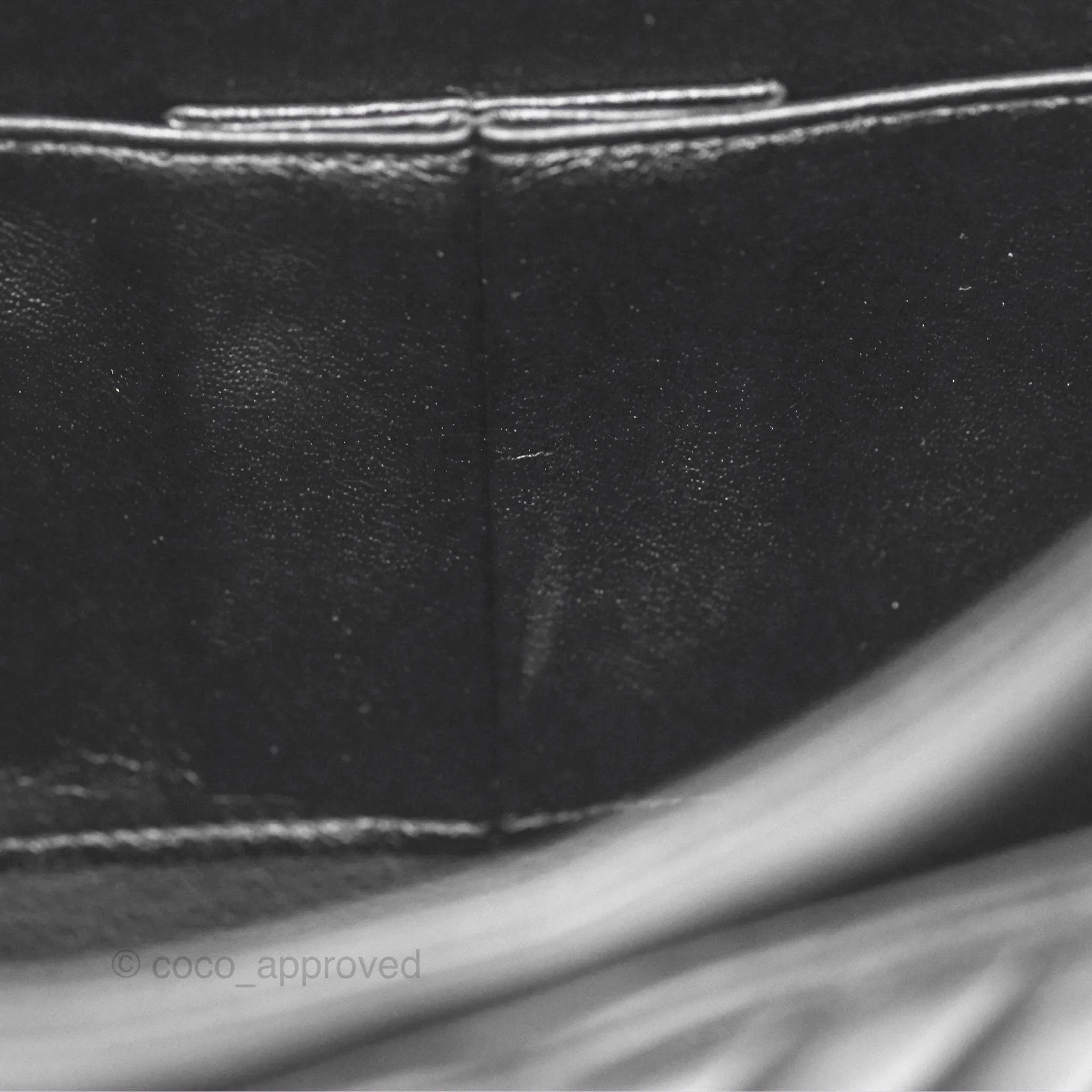 Chanel Classic M/L Medium Flap Chevron So Black Calfskin