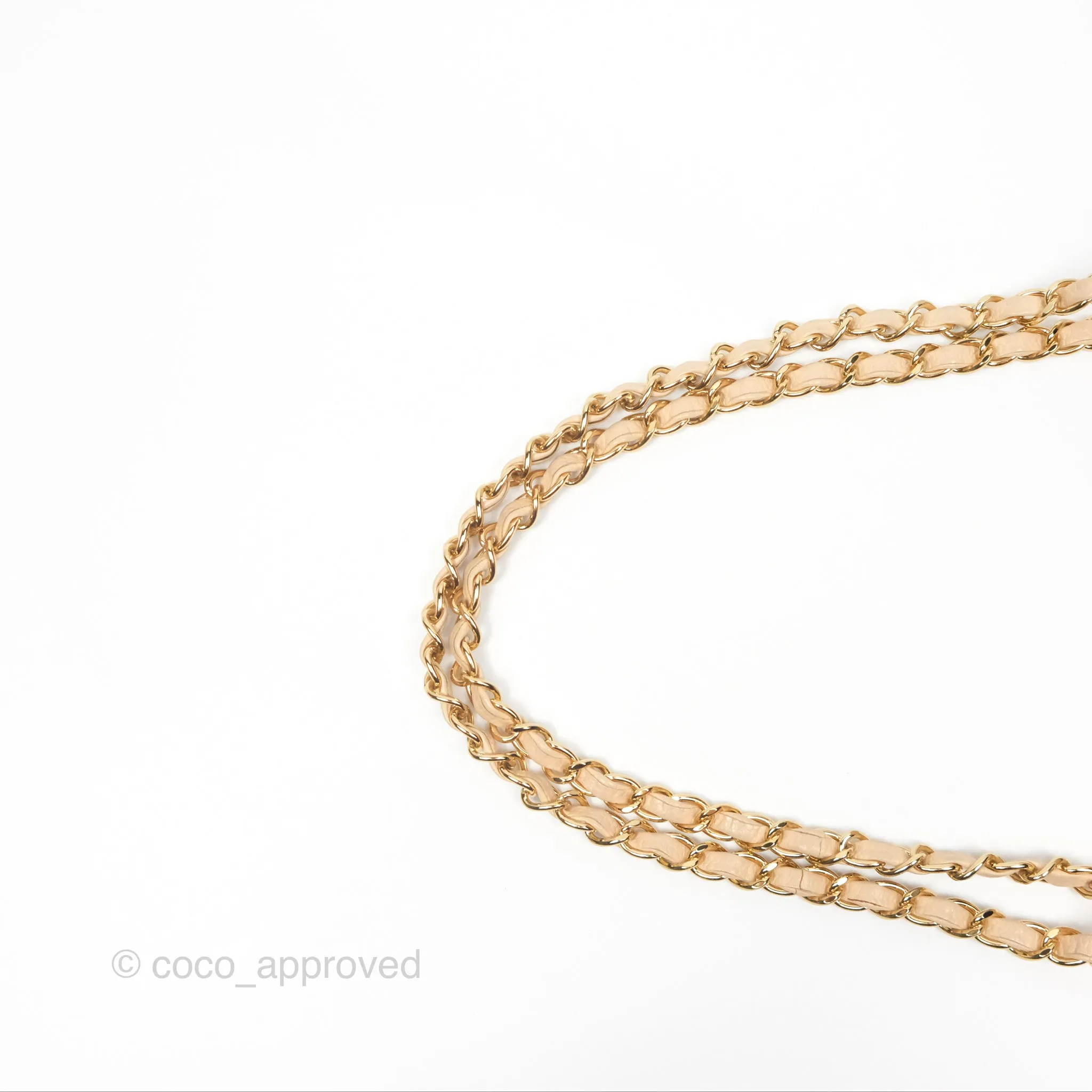 Chanel Classic M/L Medium Flap Quilted Beige Caviar Gold Hardware