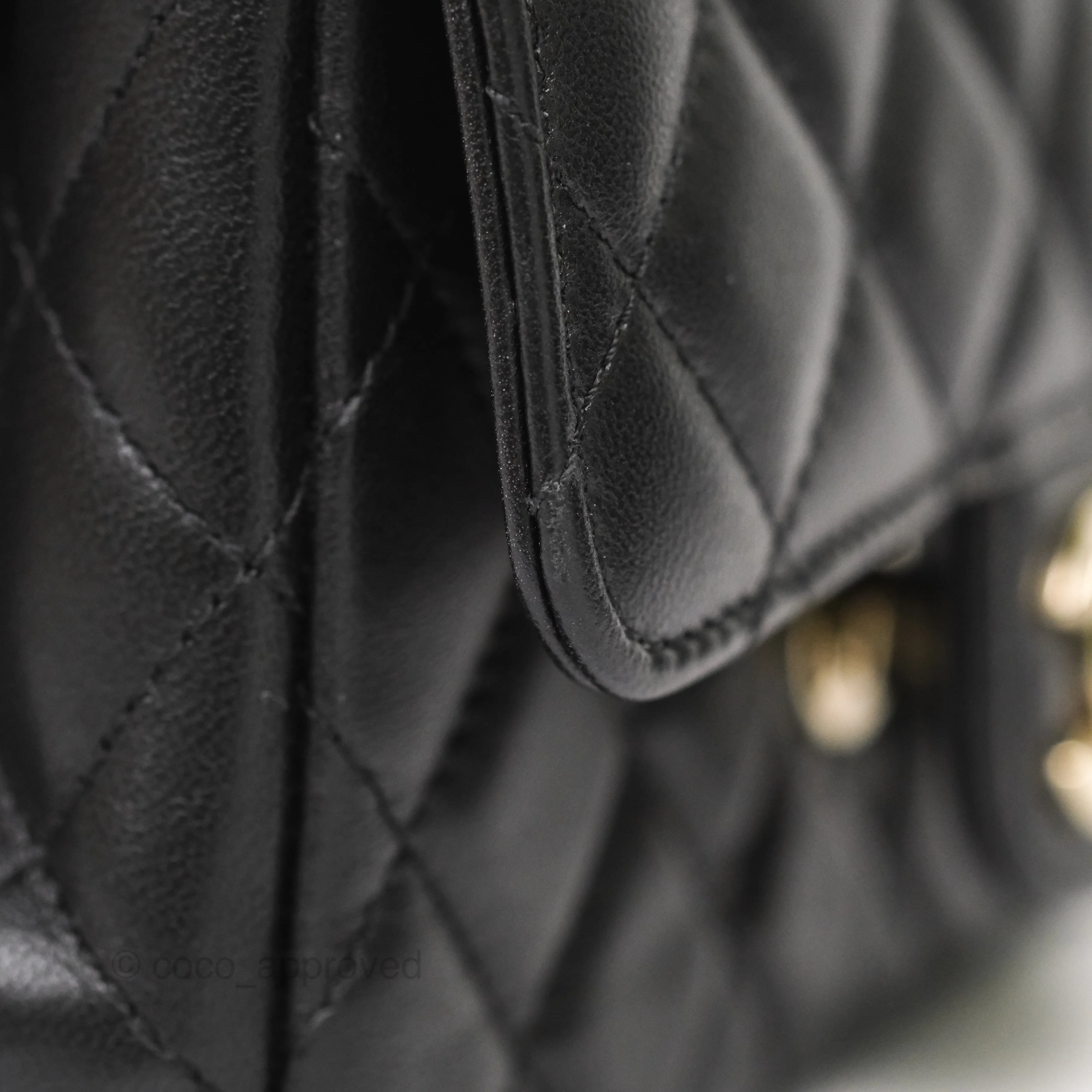 Chanel Crystals Top Handle Mini Rectangular Flap Bag Black Lambskin Gold Hardware 23A