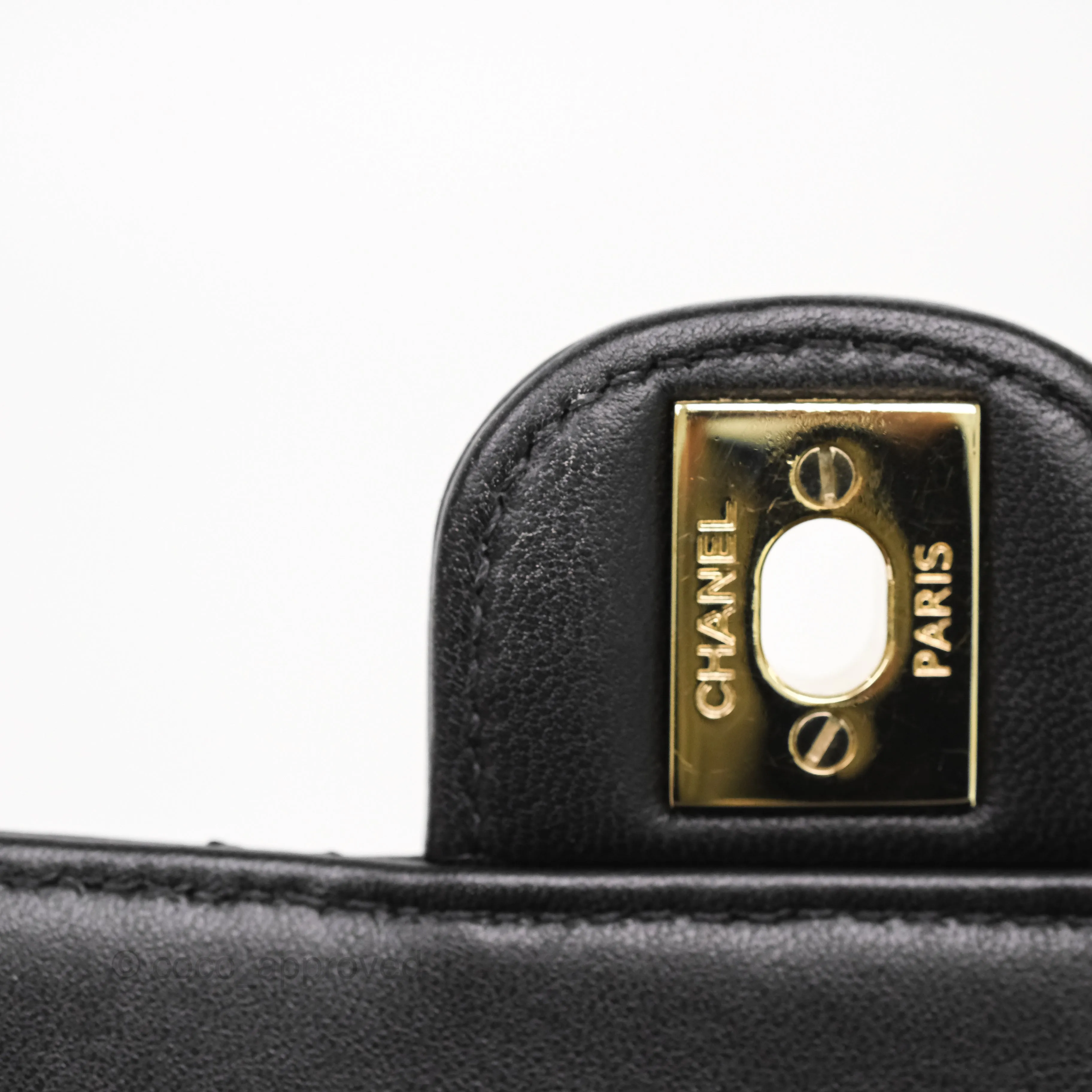 Chanel Crystals Top Handle Mini Rectangular Flap Bag Black Lambskin Gold Hardware 23A