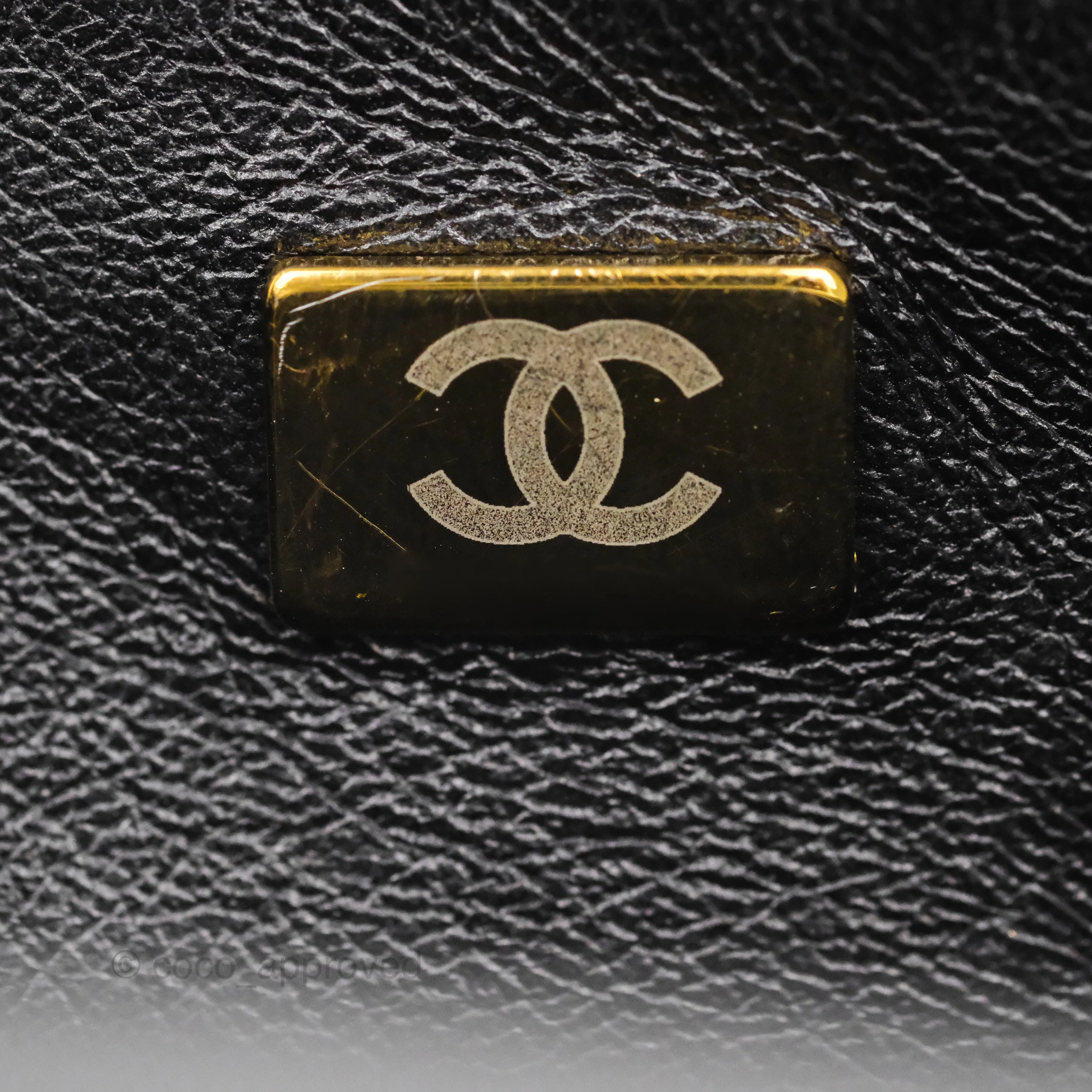 Chanel Crystals Top Handle Mini Rectangular Flap Bag Black Lambskin Gold Hardware 23A