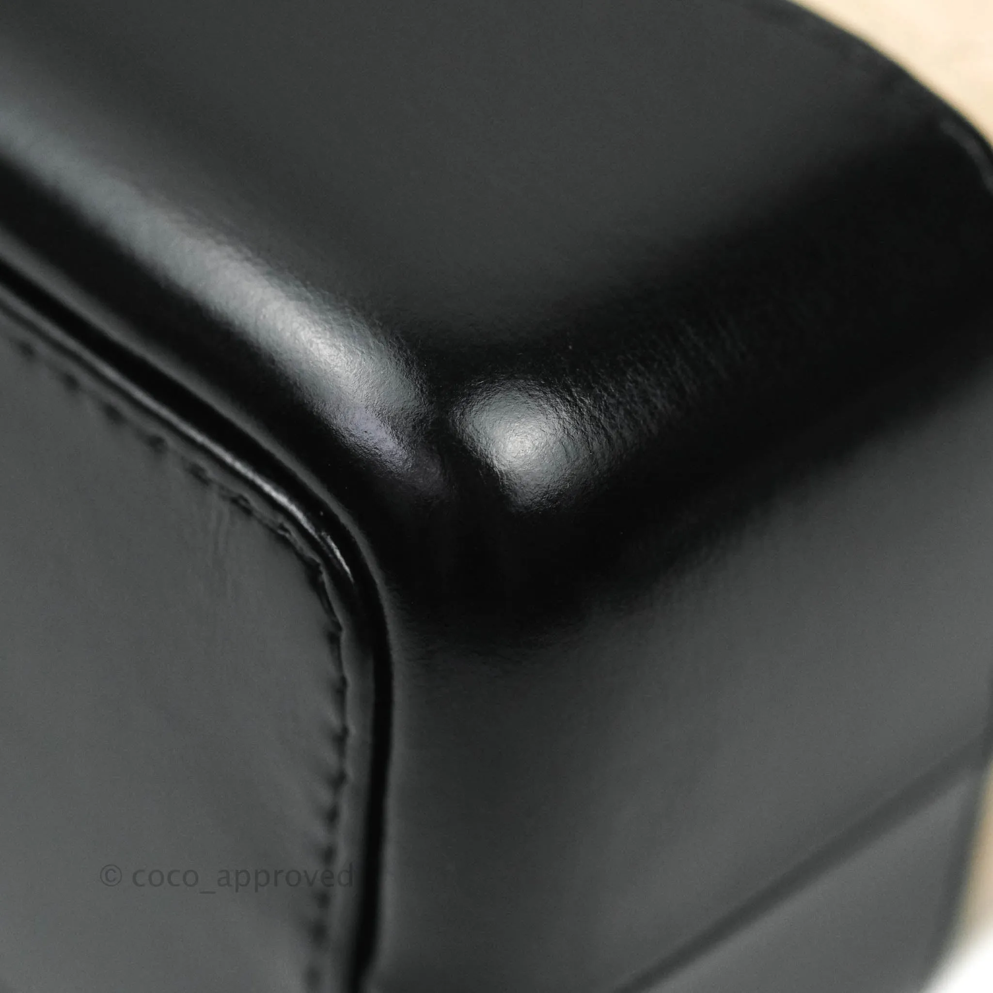 Chanel Gabrielle Backpack Black Aged Calfskin Small Beige Black