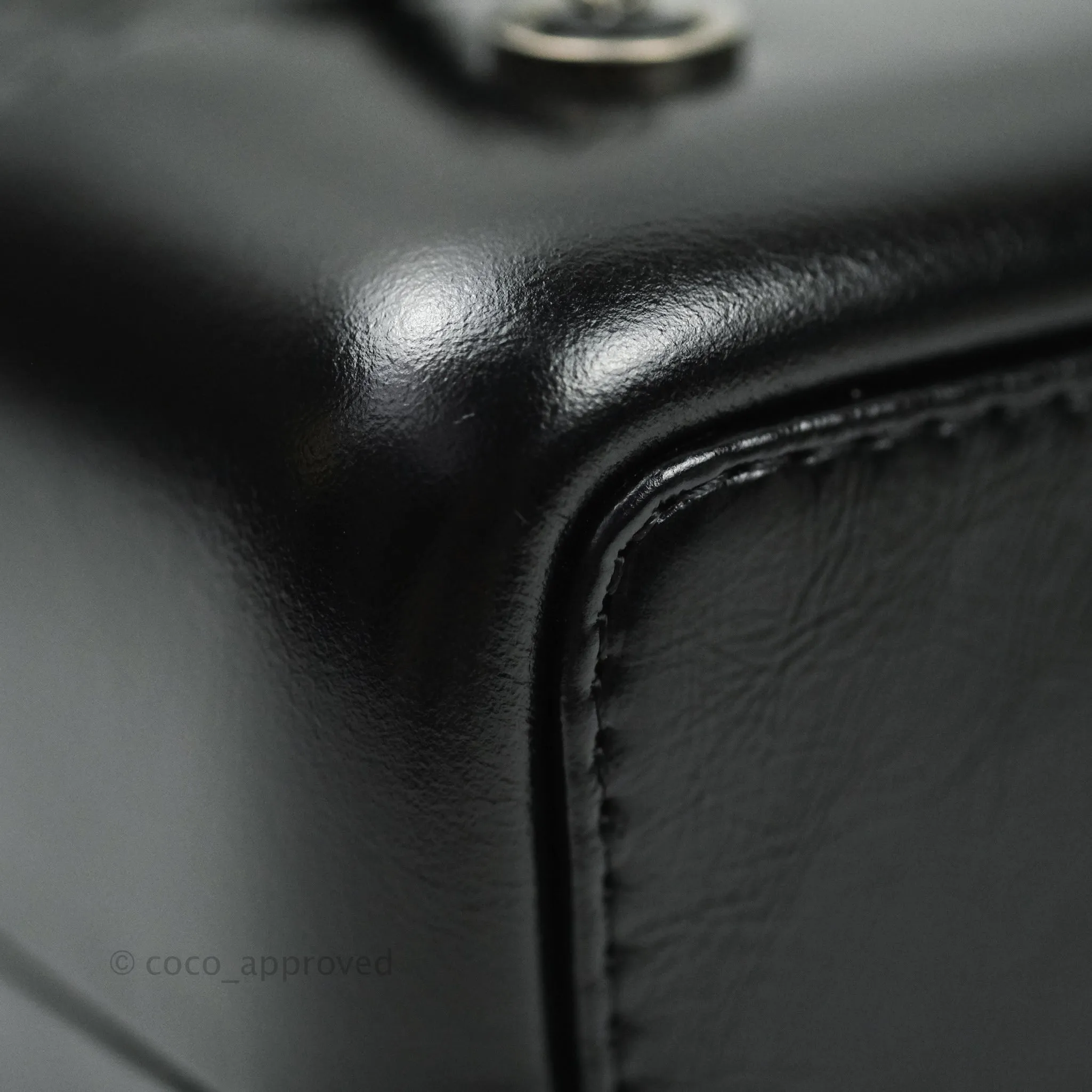 Chanel Gabrielle Backpack Black Aged Calfskin Small Black