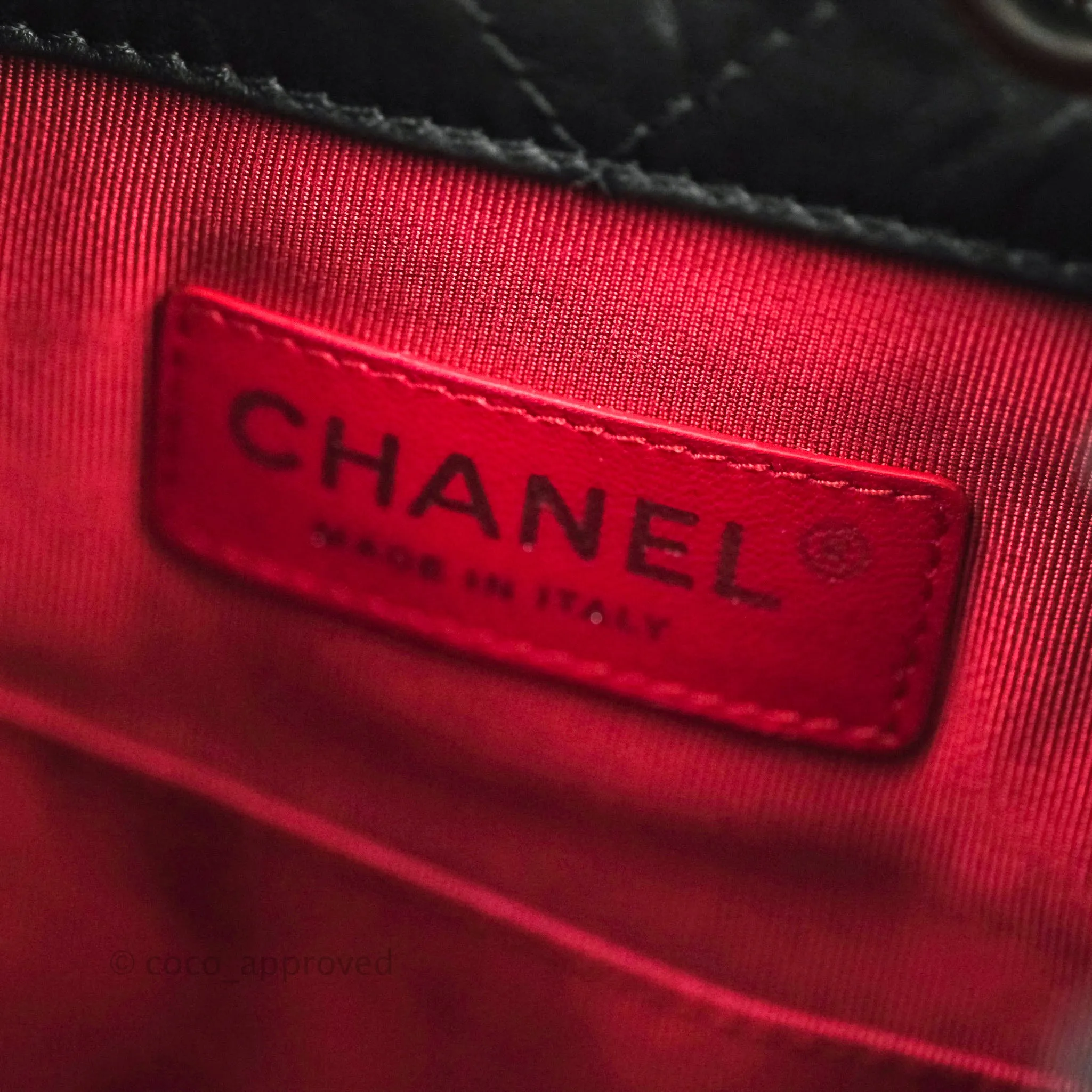 Chanel Gabrielle Backpack Black Aged Calfskin Small Black