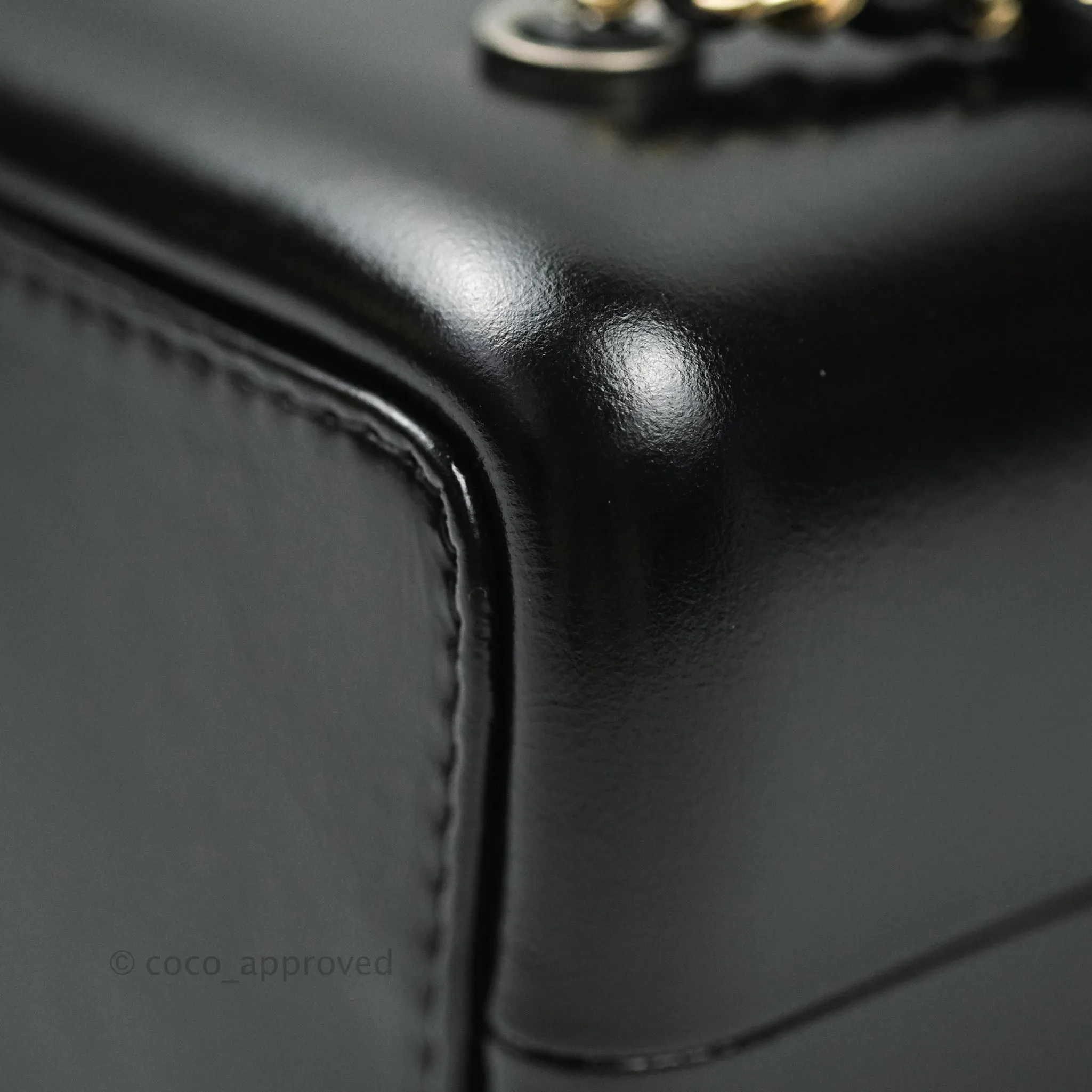 Chanel Gabrielle Backpack Black Aged Calfskin Small Black