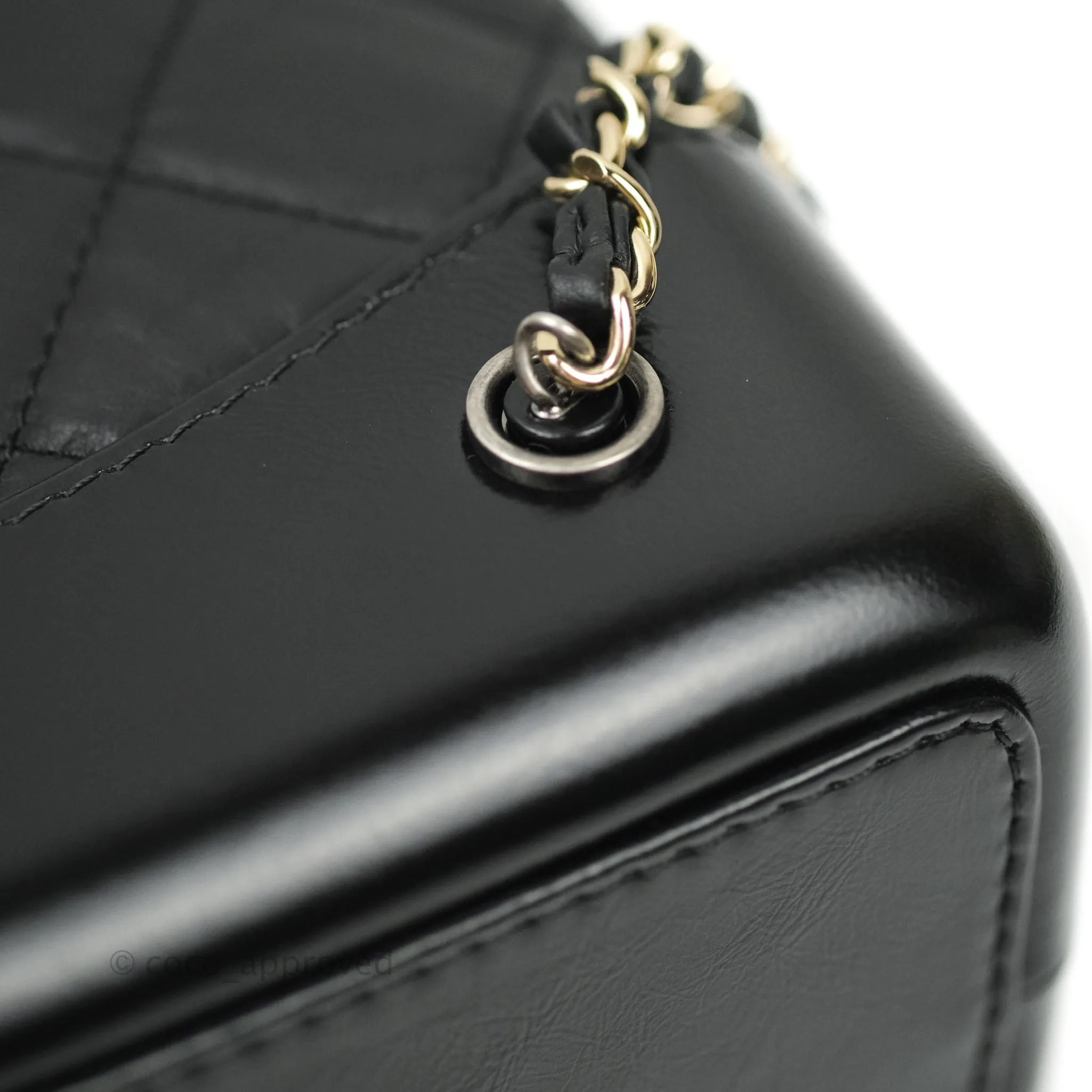 Chanel Gabrielle Backpack Black Aged Calfskin Small Black