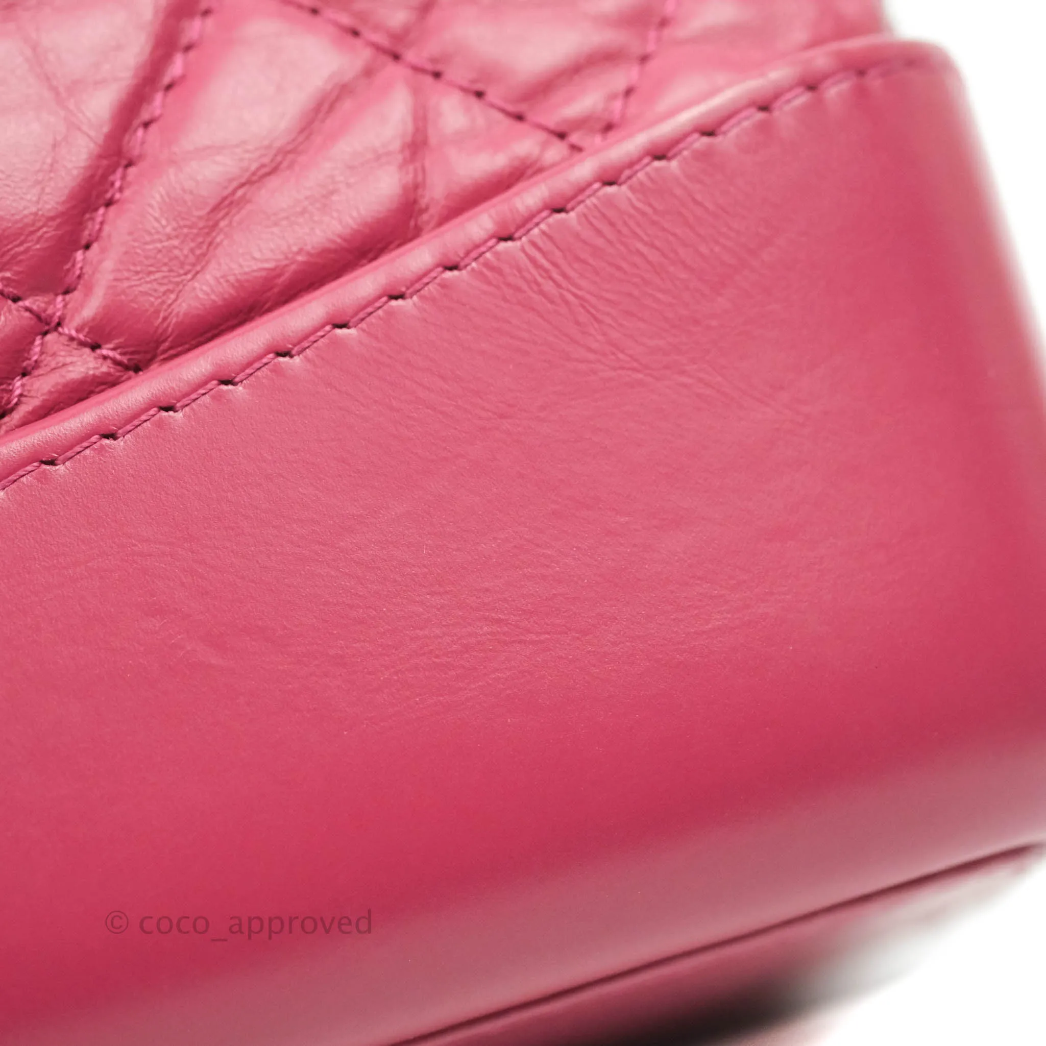 Chanel Gabrielle Backpack Pink Aged Calfskin Small Black