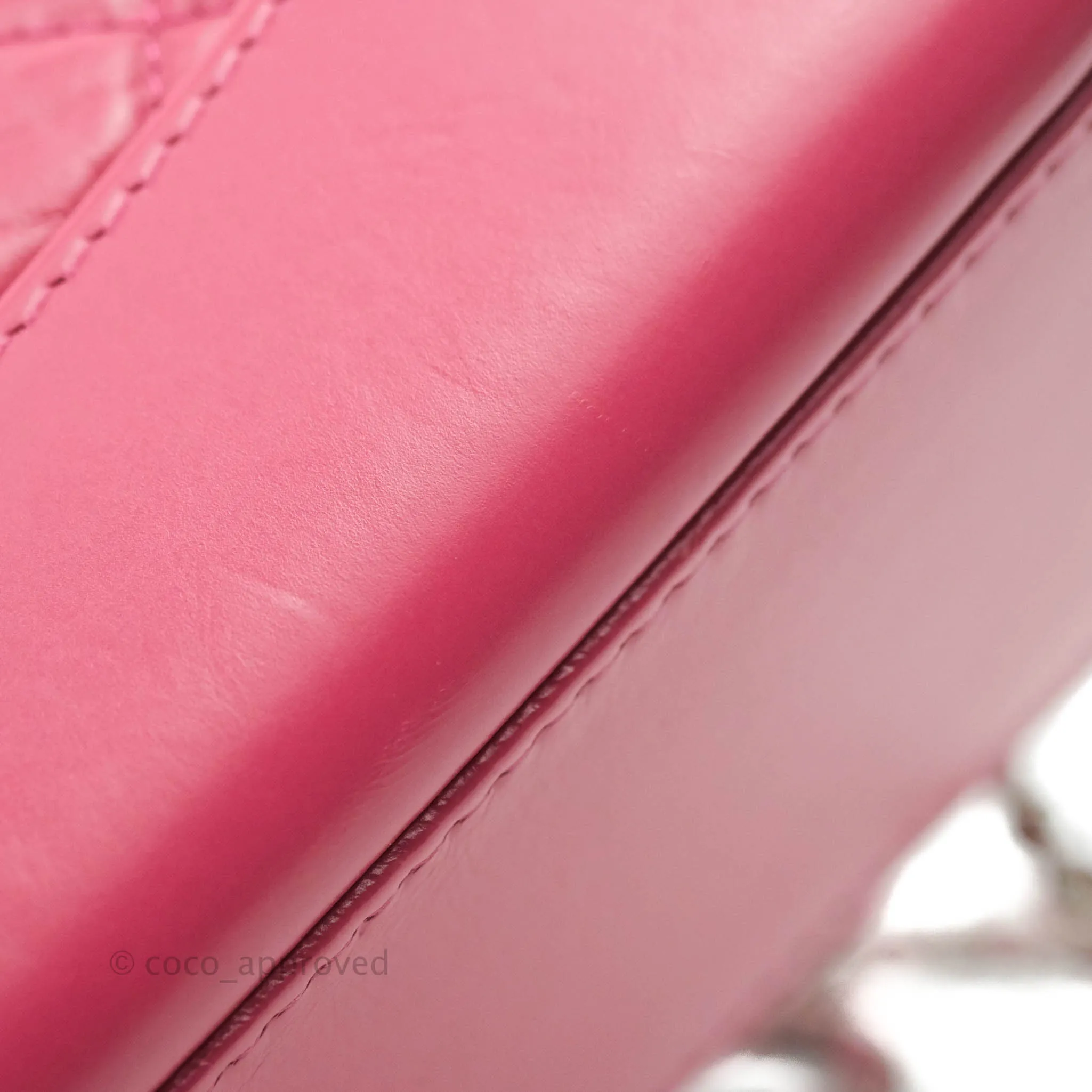 Chanel Gabrielle Backpack Pink Aged Calfskin Small Black