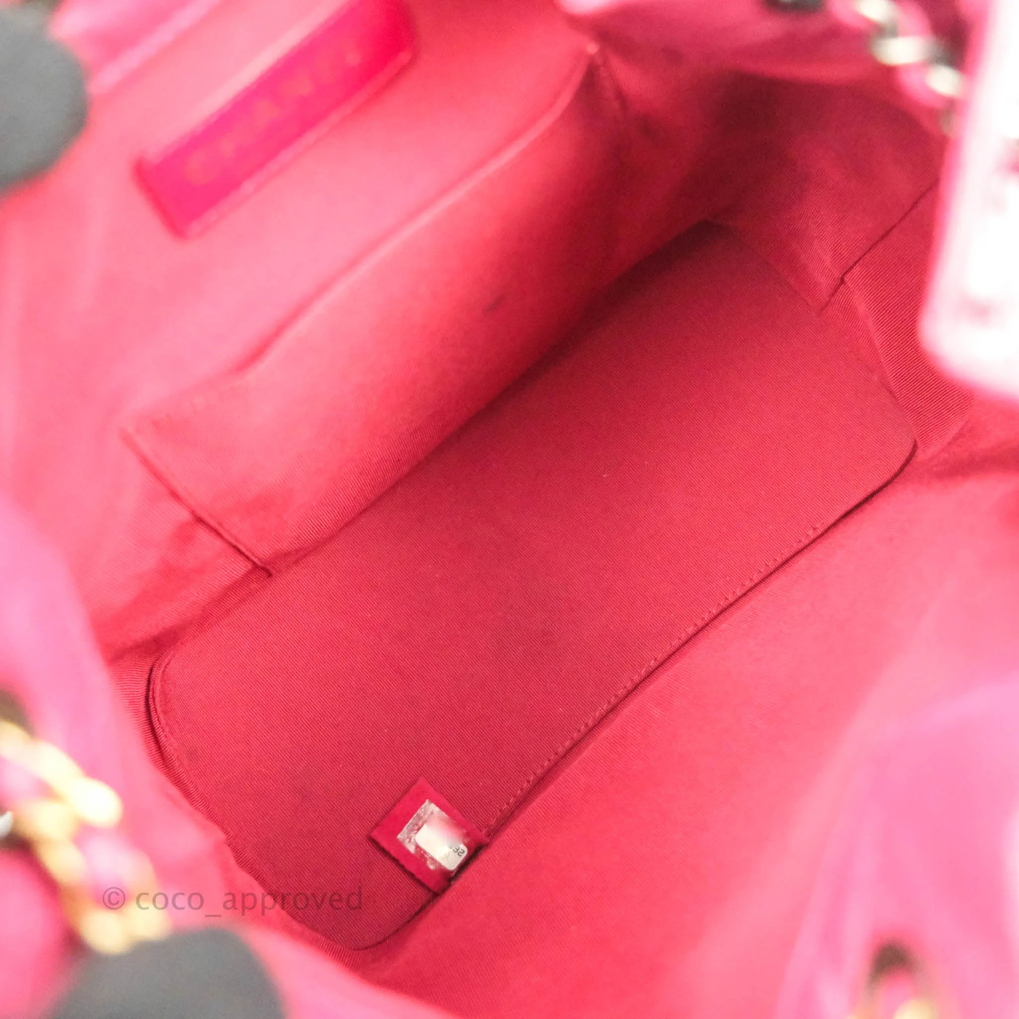 Chanel Gabrielle Backpack Pink Aged Calfskin Small Black
