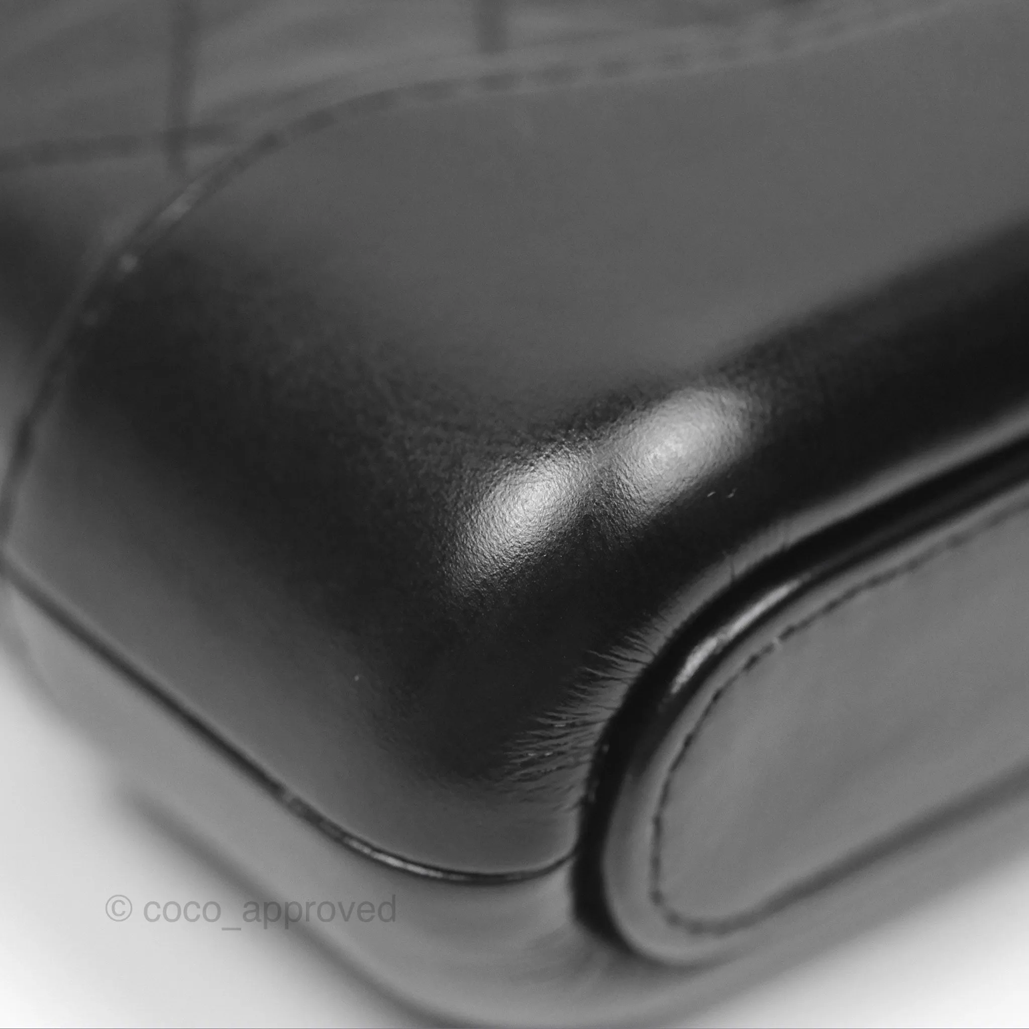 Chanel Gabrielle Clutch With Logo Strap Aged Calfskin Black Mixed Hardware