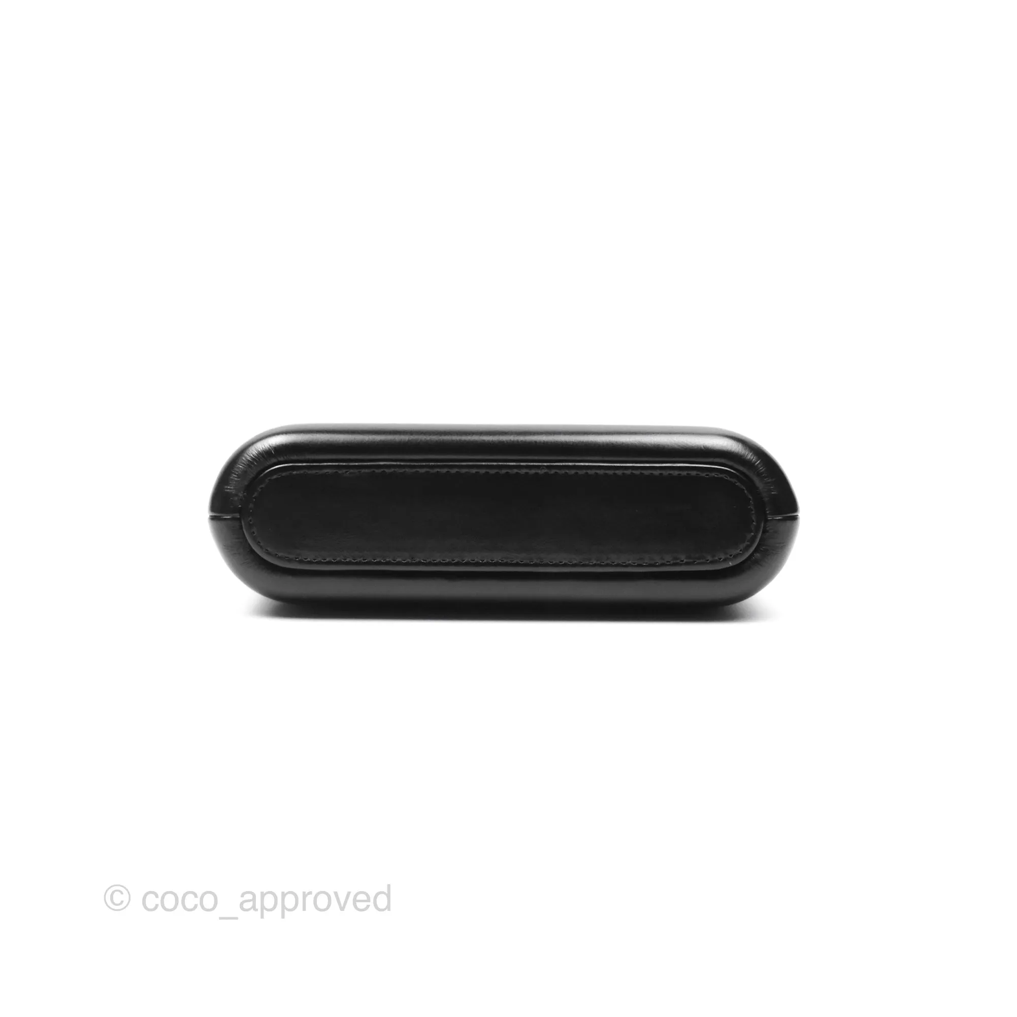 Chanel Gabrielle Clutch With Logo Strap Aged Calfskin Black Mixed Hardware