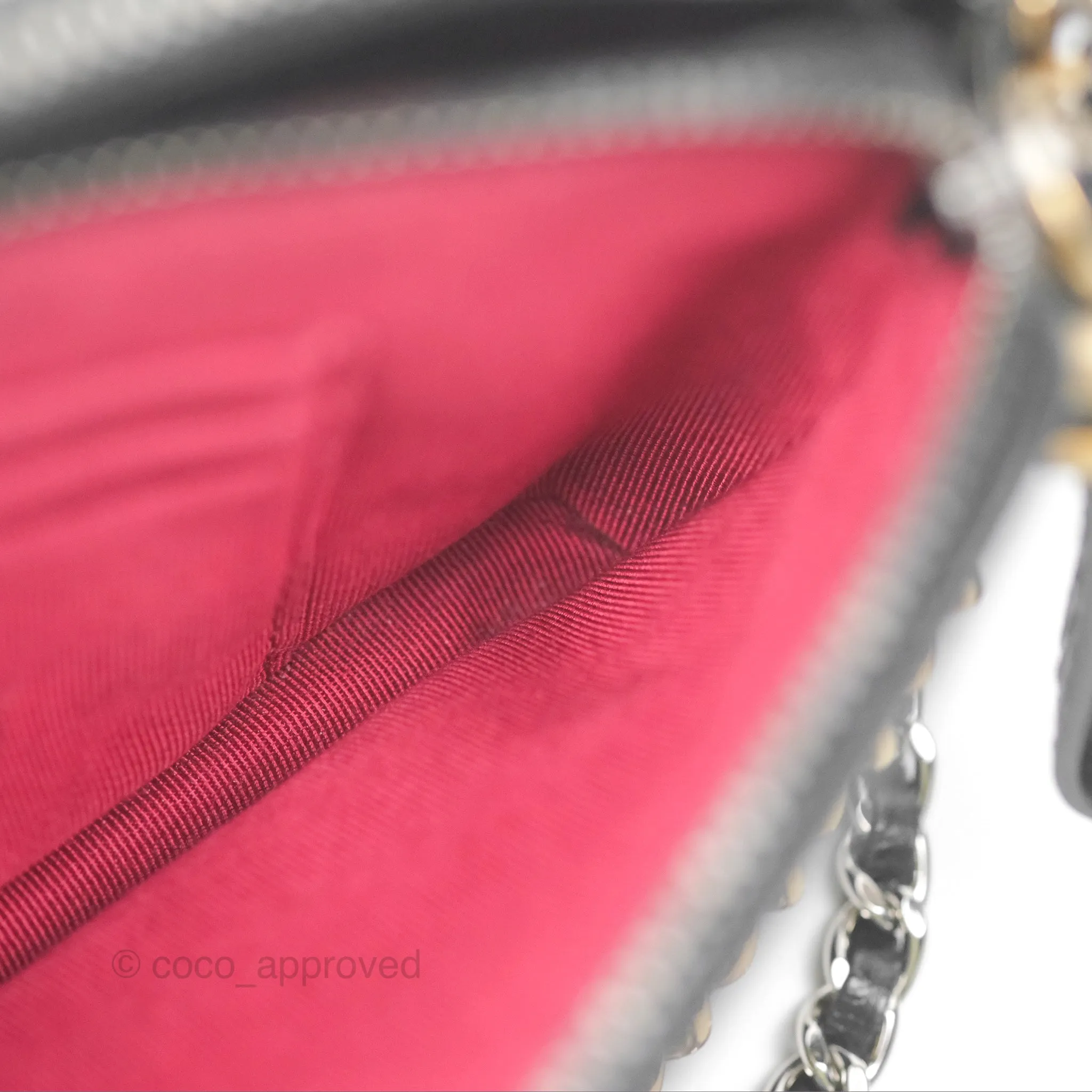 Chanel Gabrielle Clutch With Logo Strap Aged Calfskin Black Mixed Hardware