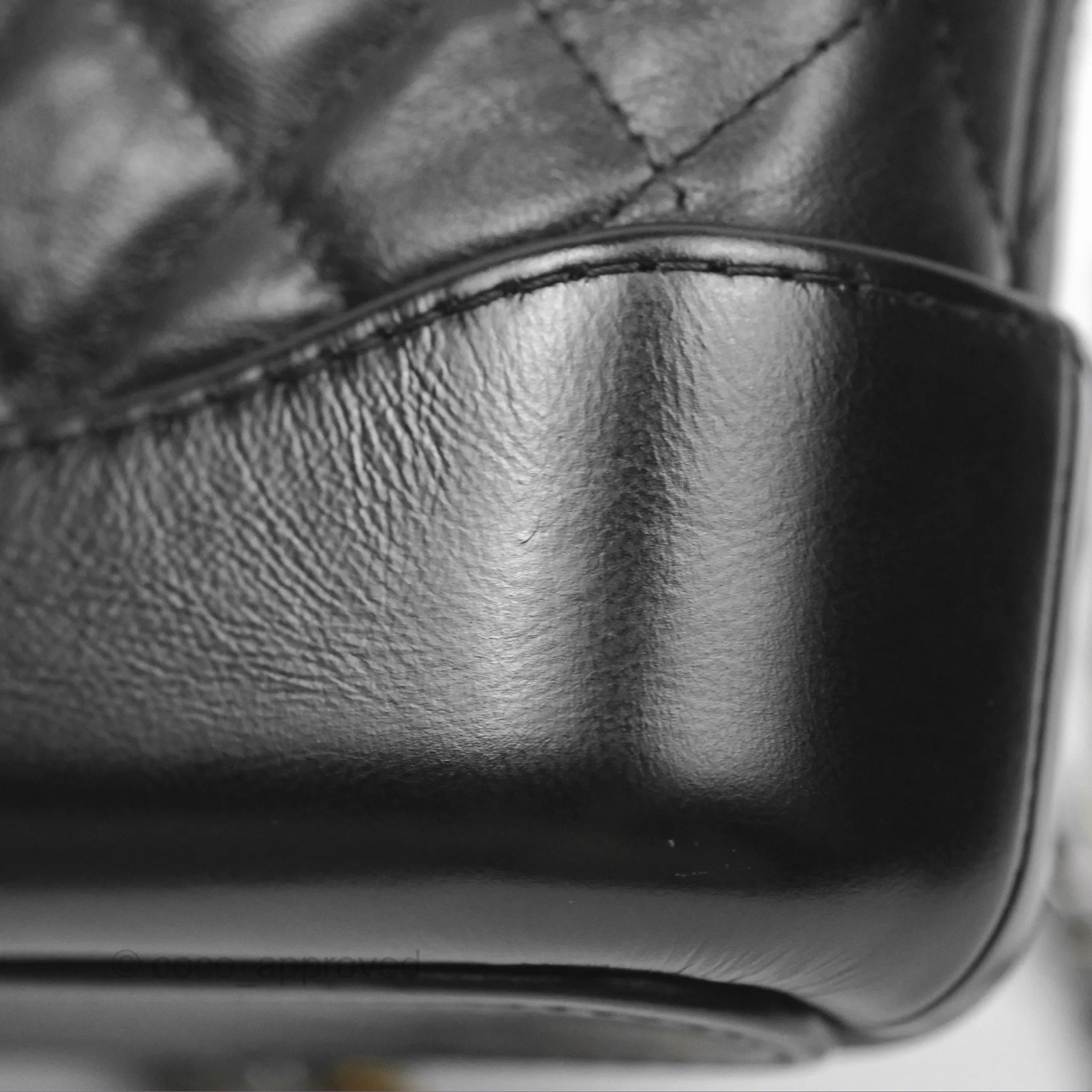 Chanel Gabrielle Clutch With Logo Strap Aged Calfskin Black Mixed Hardware